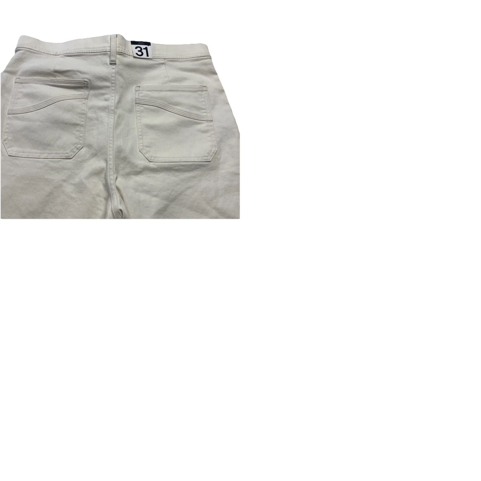 Gap GAP Jeans Denim High Rise Cream Narrow Wide Leg 31 12R NWT Women’s Stretch Zipper Button Inseam 29 Boho Preppy Vintage: No Size 24" / US 00 / IT 34 - 10 Thumbnail