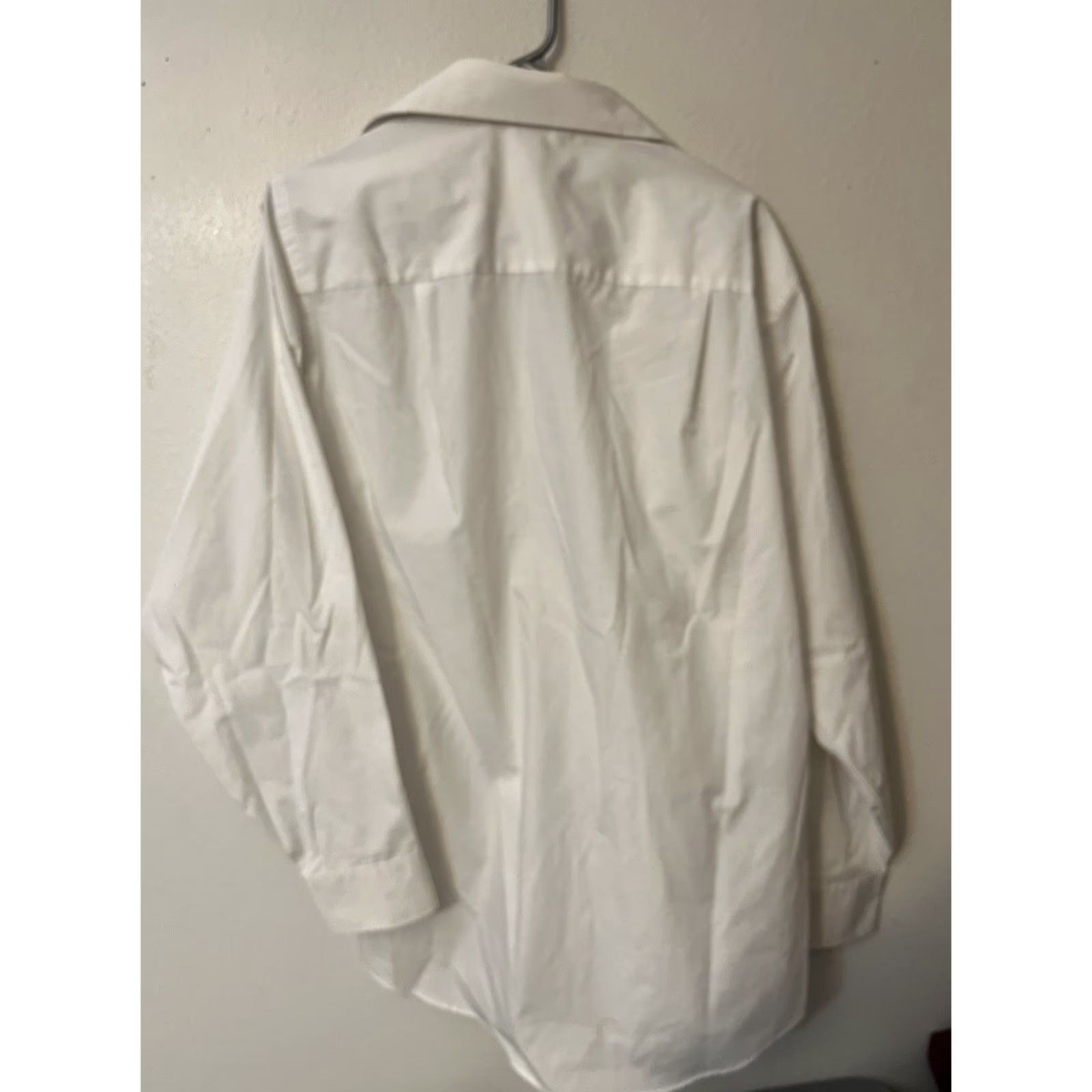 Geoffrey Beene Geoffrey Beene Dress Shirt Men’s White Solid Long Sleeve Button-Down Collar 15.5 Medium Size 40R - 3 Thumbnail