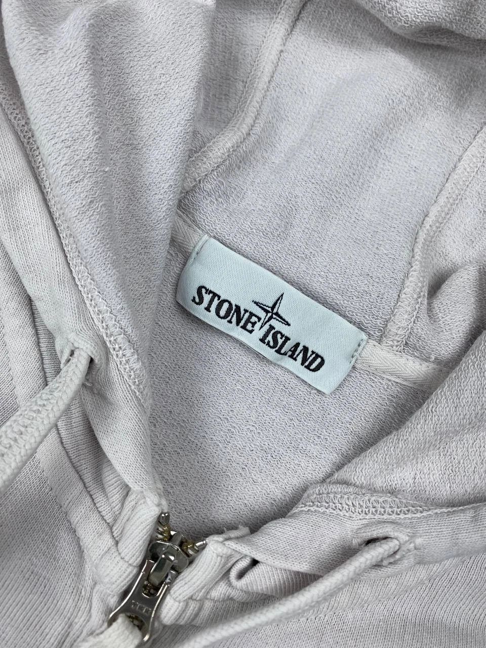 Stone Island Vintage Stone Island Zip Hoodie Men Size XL White Size US XL / EU 56 / 4 - 2 Thumbnail