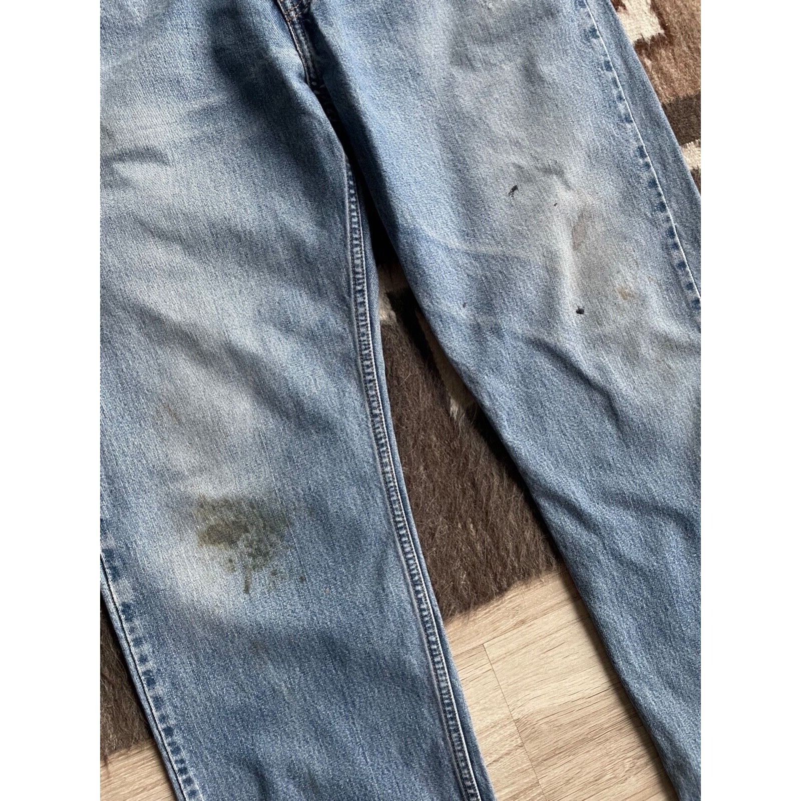Jean Levi's 505 Vintage Regular Straight Denim Jeans 8183AC Size US 36 / EU 52 - 6 Thumbnail