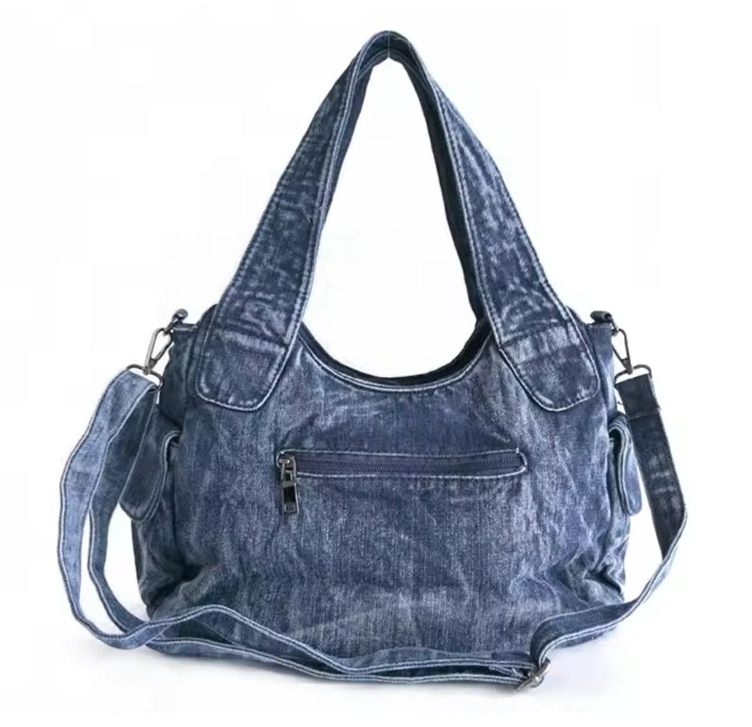 Jean × Vintage Women Shoulder Bag weave Rivet Jeans Size ONE SIZE - 2 Thumbnail