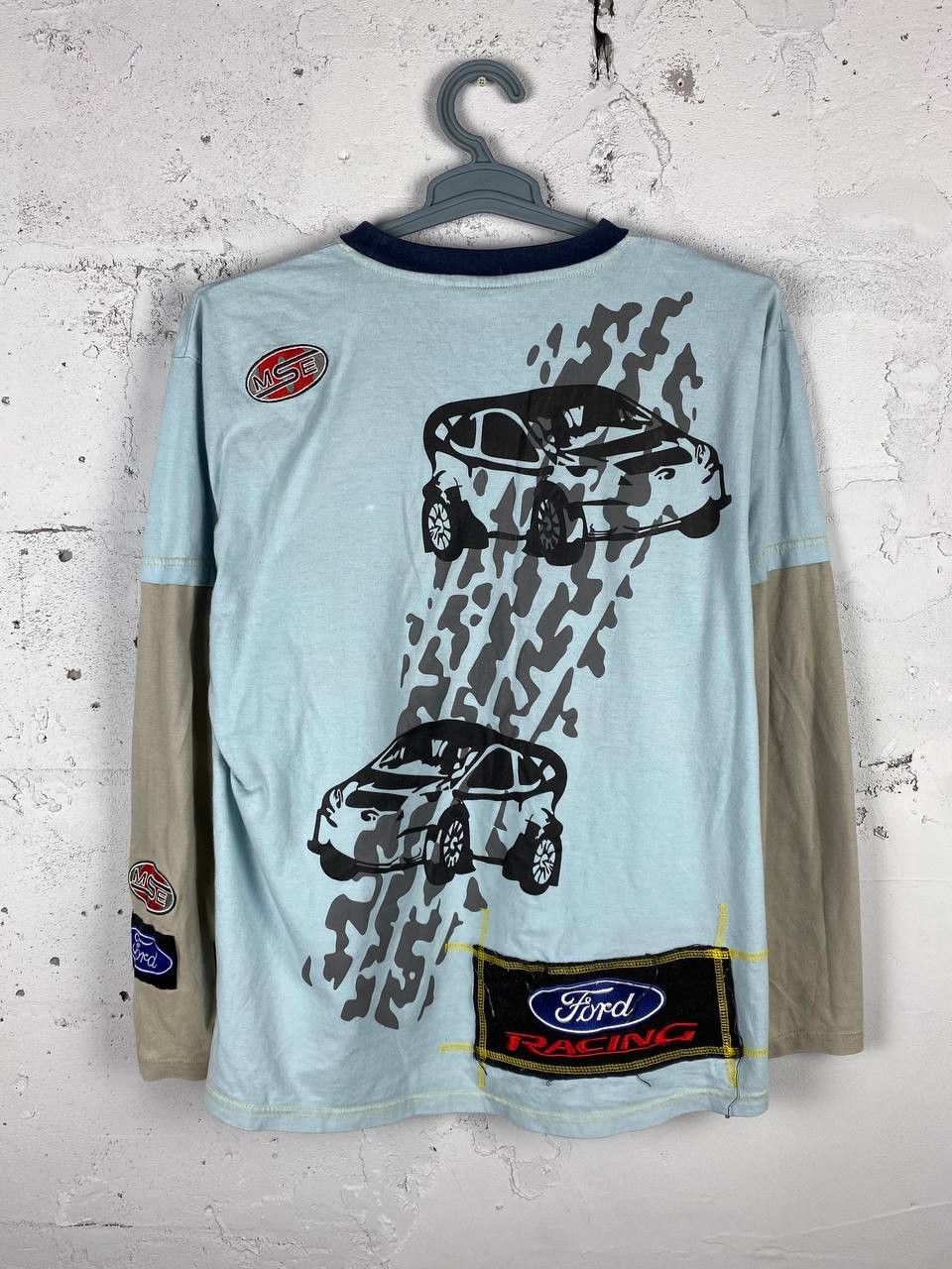 Ford × Vintage Vintage Ford Racing Streetwear Patch Longsleeve T Shirt Size US M / EU 48-50 / 2 - 9 Thumbnail