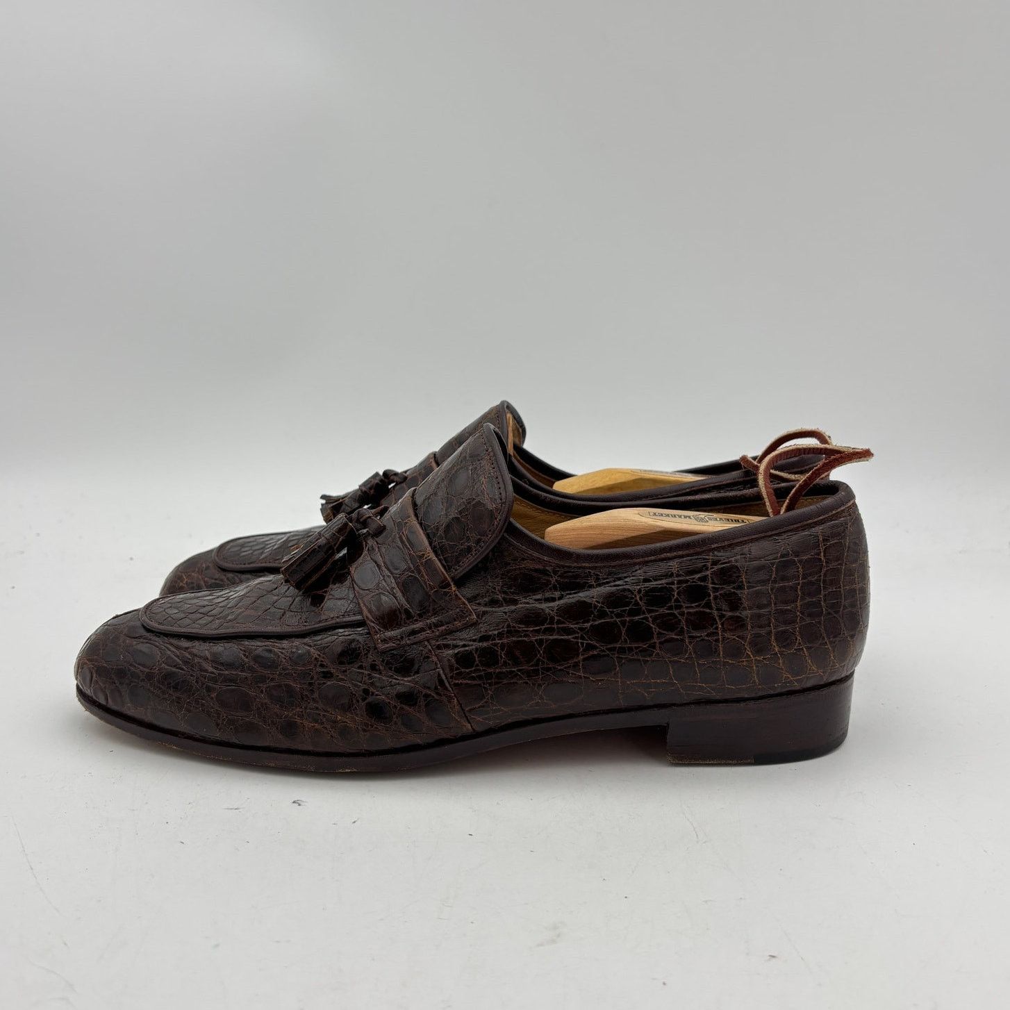 Vintage Vintage Mayer Hong Kong Crocodile Bespoke Loafers Men's 8D Size US 8 / EU 41 - 5 Thumbnail