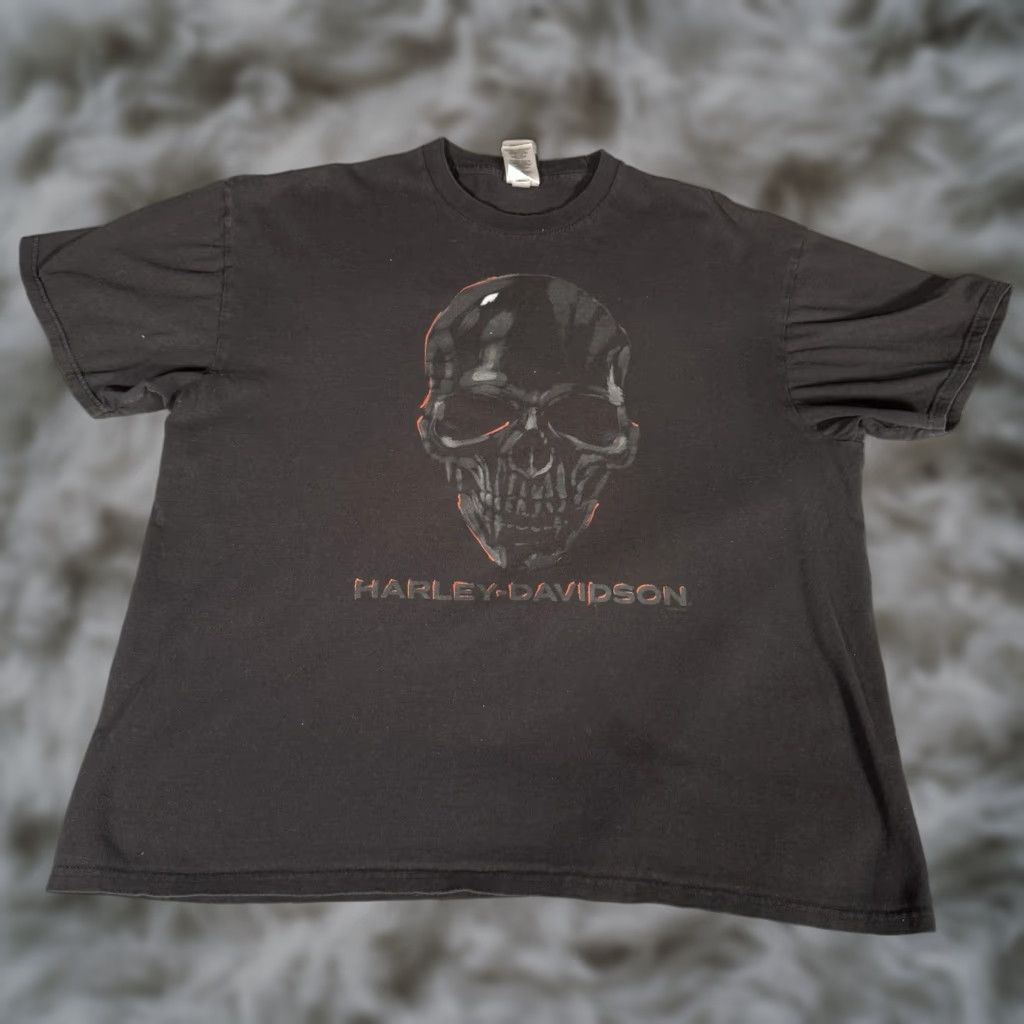 Harley Davidson VINTAGE Harley-Davidson Biker Big Skull T Shirt Mens 2XL Double-Sided Faded Black Size US XXL / EU 58 / 5 - 1 Thumbnail