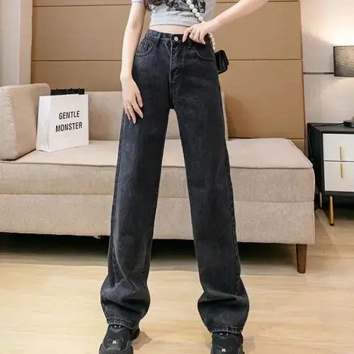 Japanese Brand Women Denim Pants Vintage Straight Trousers Size 27" / US 4 / IT 40 - 3 Thumbnail