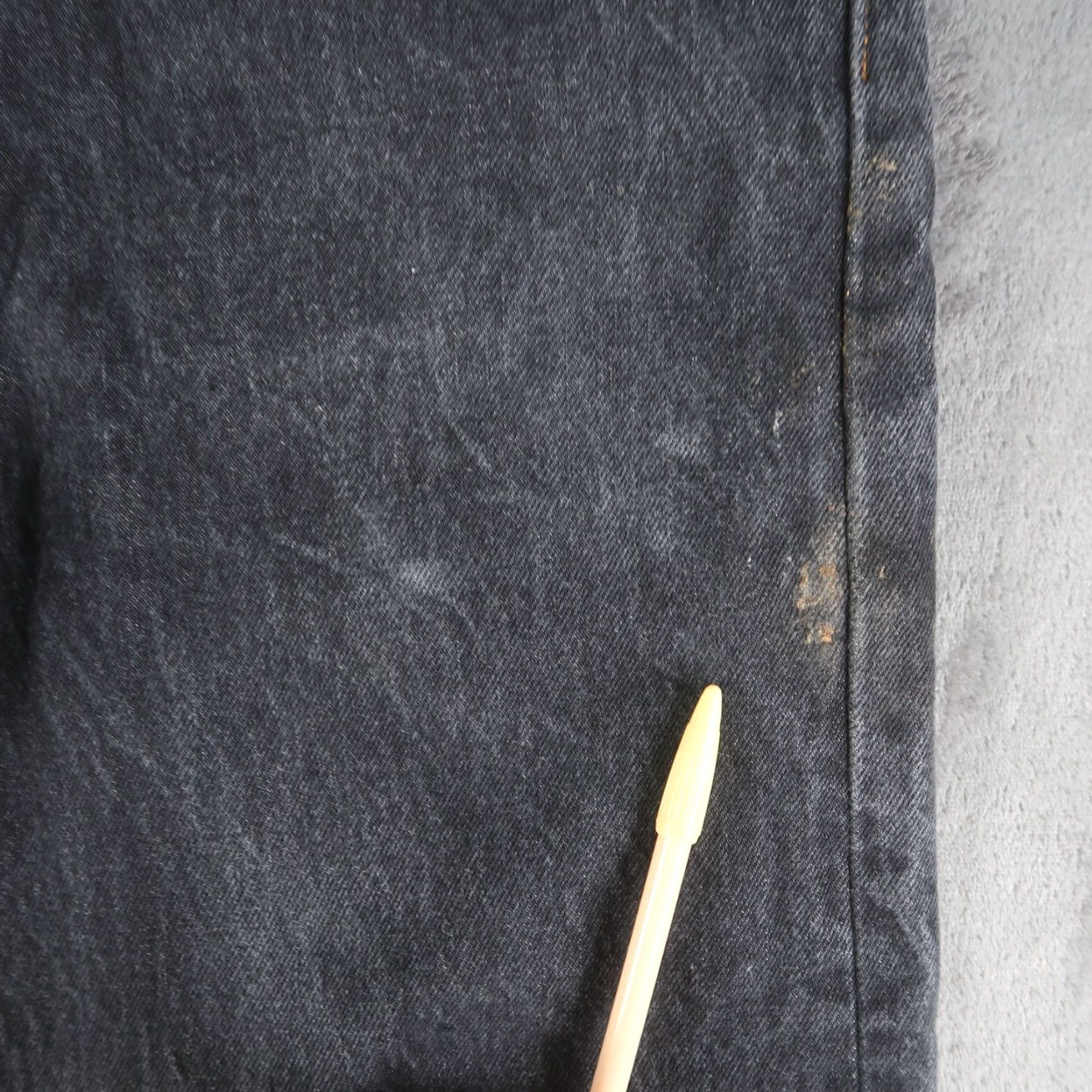 Levi's VINTAGE Levi's 501 Jeans Straight Denim Black Men Size 32x32 32x28.5, 5-Pocket, Button Closure, Distressed, Medium Wash, USA 90s? Men Size US 32 / EU 48 - 5 Thumbnail