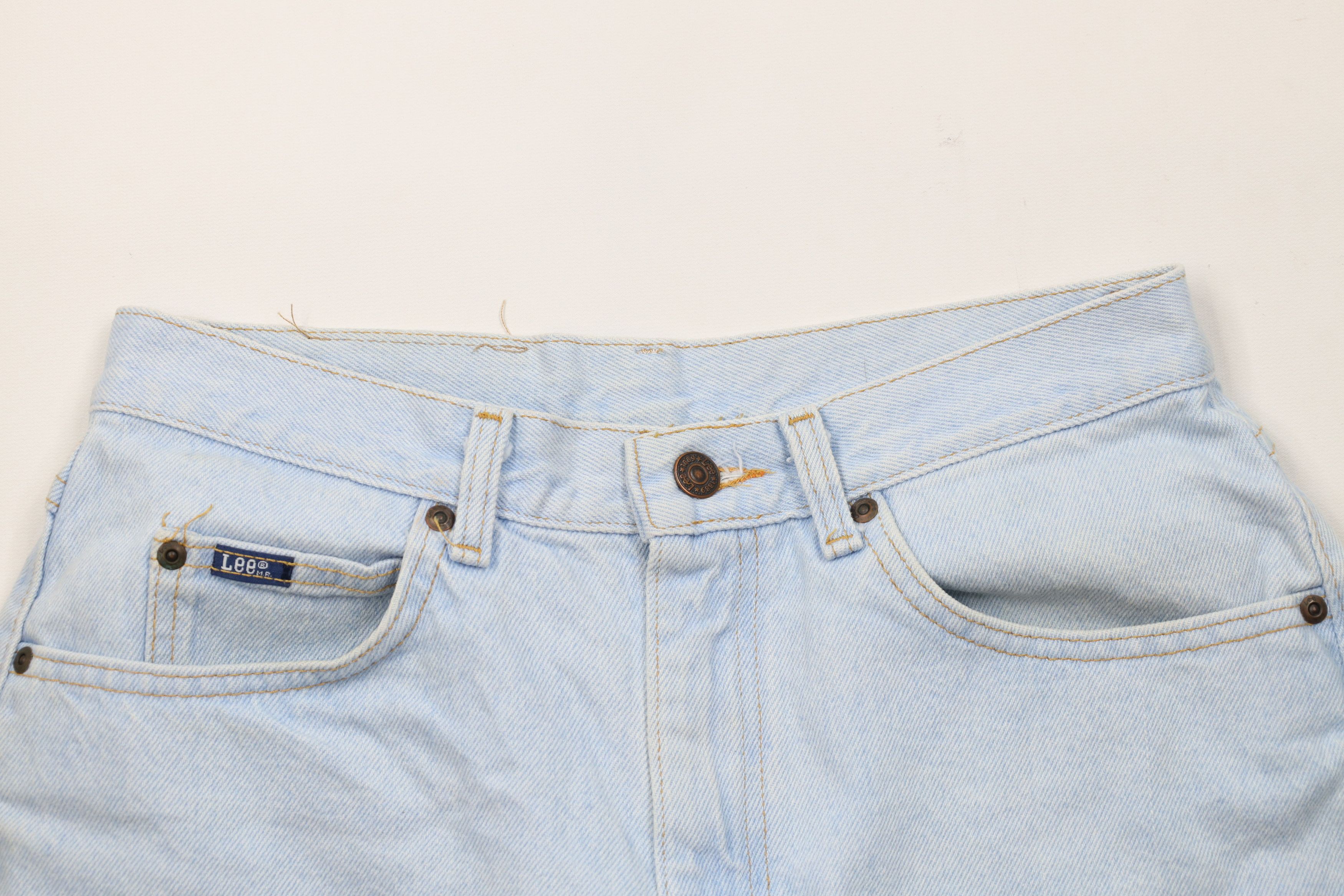 Lee × Vintage Vintage 90s Lee Above Knee Denim Jean Shorts Jorts Blue USA Size US 30 / EU 46 - 2 Thumbnail