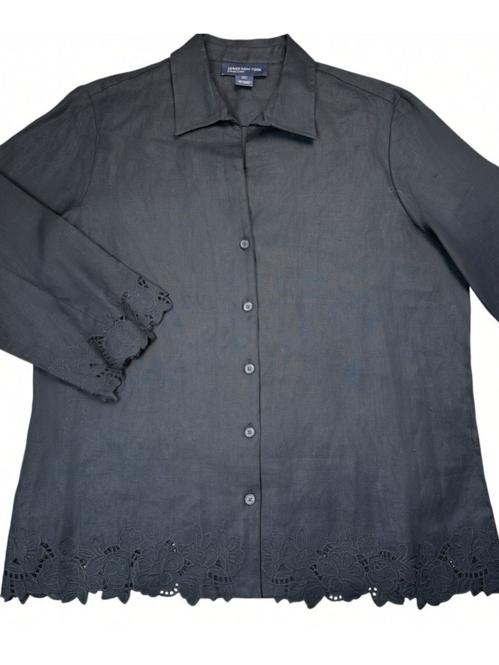 Jones New York NWT New $89 Jones New York Black Linen 3/4 Sleeve Shirt Siz Size XL / US 12-14 / IT 48-50 - 2 Thumbnail