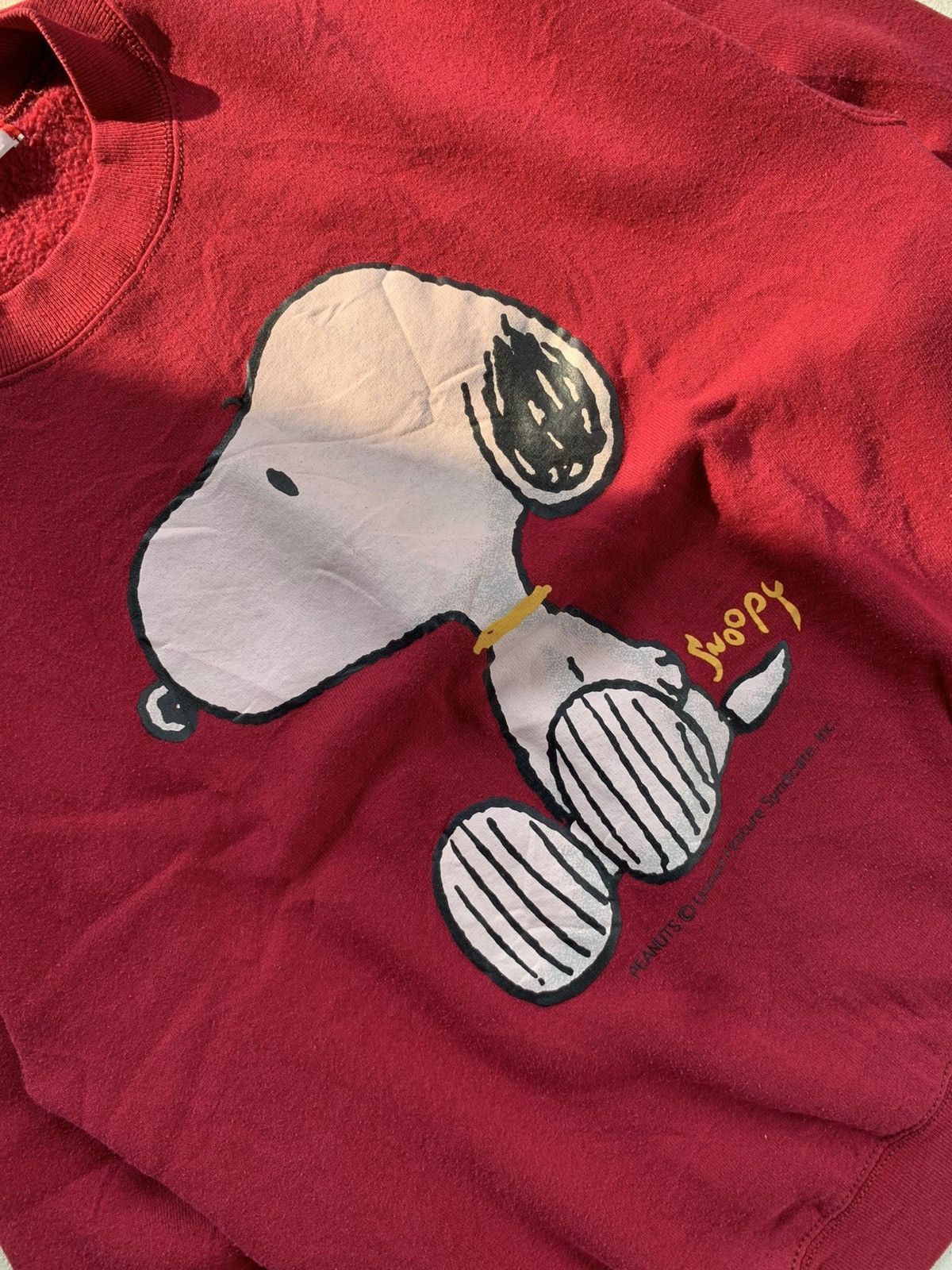 Vintage 90s Vintage Snoopy Red Sweatshirt Size US L / EU 52-54 / 3 - 4 Thumbnail