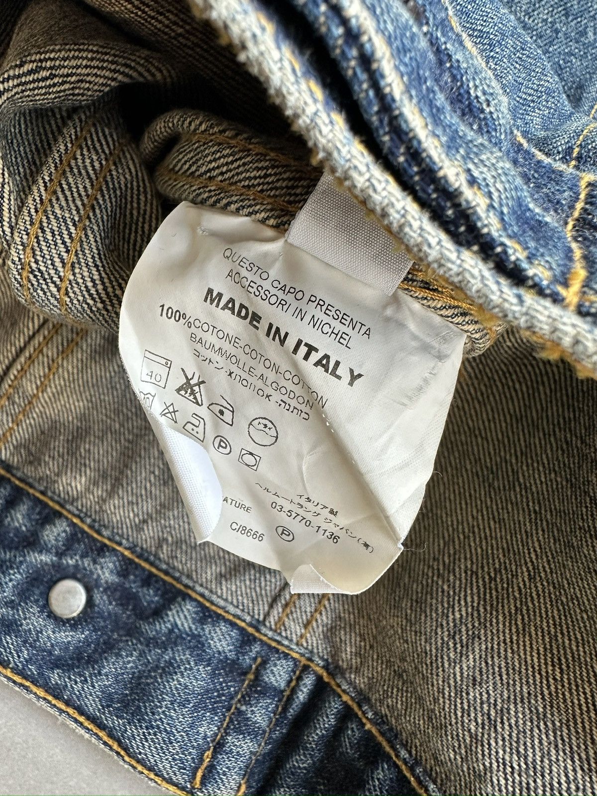 Helmut Lang Helmut Lang 2000s vintage dark denim classic 2 pocket jacket Size US M / EU 48-50 / 2 - 10 Thumbnail