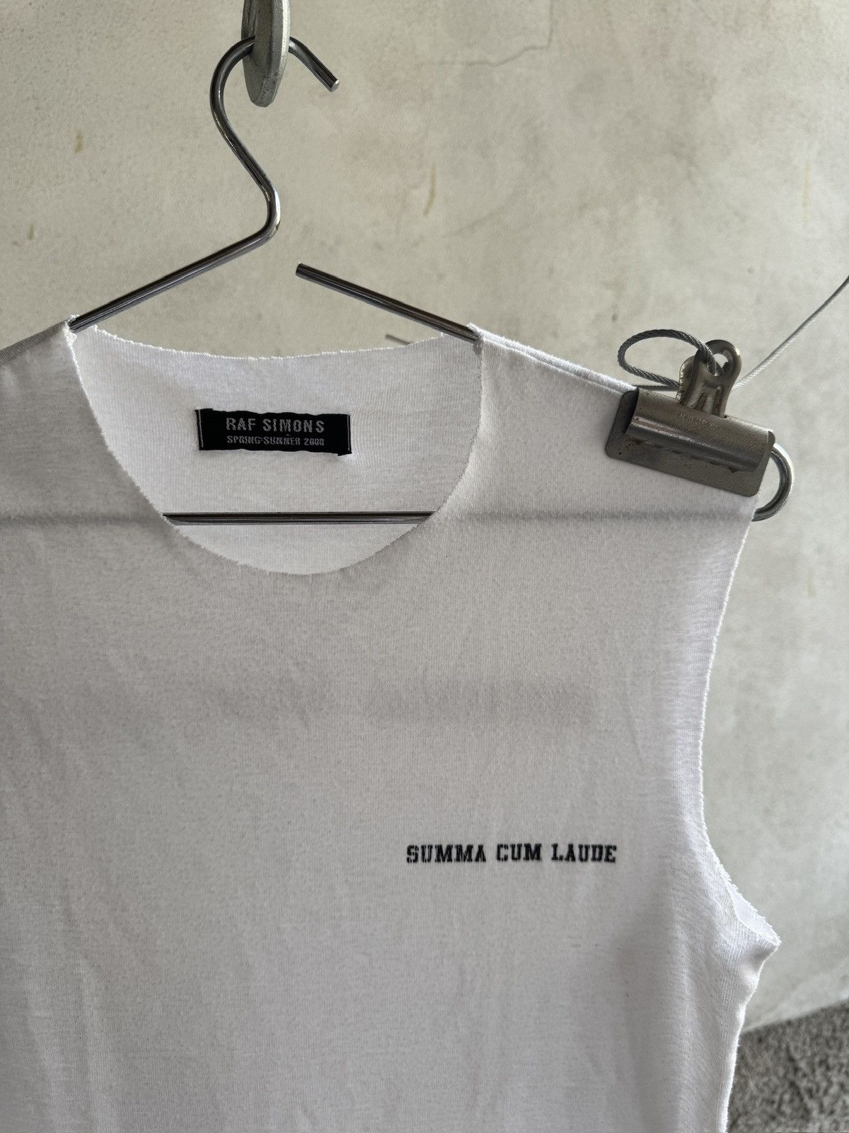Raf Simons Raf Simons S/S 2000 “sum cumma laude” tank top Size US M / EU 48-50 / 2 - 3 Thumbnail