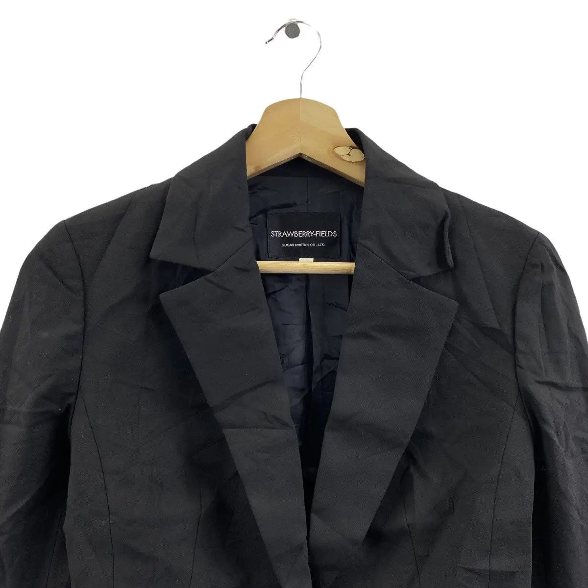 Japanese Brand Vtg STRAWBERRY FIELDS JAPAN Designer 1 Button Blazer Size S / US 4 / IT 40 - 3 Thumbnail