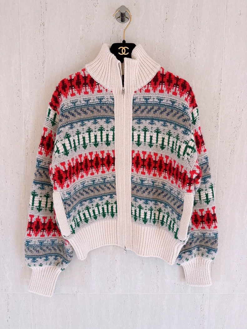 Loro Piana LORO PIANA Colorful Fel Island cardigan sweater coat Size M / US 6-8 / IT 42-44 - 1 Thumbnail