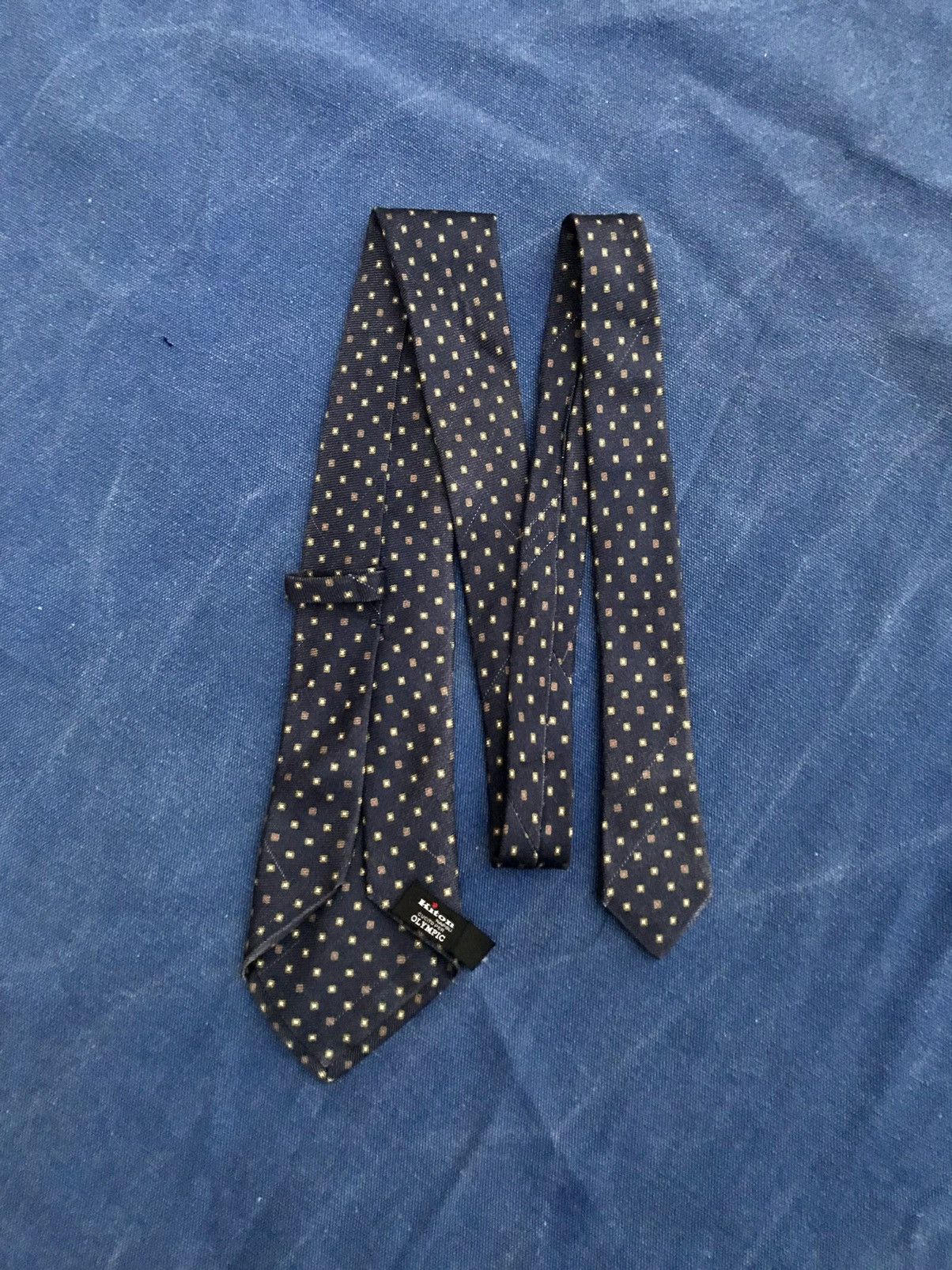 Kiton KITON NAPOLI PURE SILK HAND MADE IN ITALY TEXTURED TIE Size ONE SIZE - 7 Thumbnail