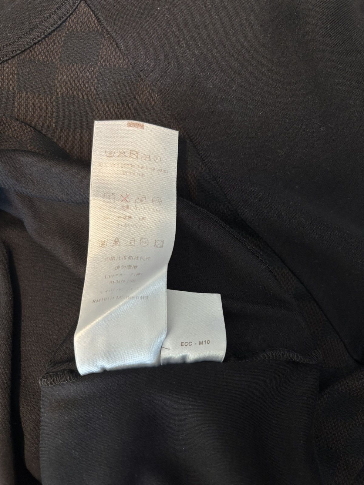 Louis Vuitton Louis Vuitton Black/Brown Damier Print Long Sleeve T-Shirt Size US L / EU 52-54 / 3 - 6 Thumbnail