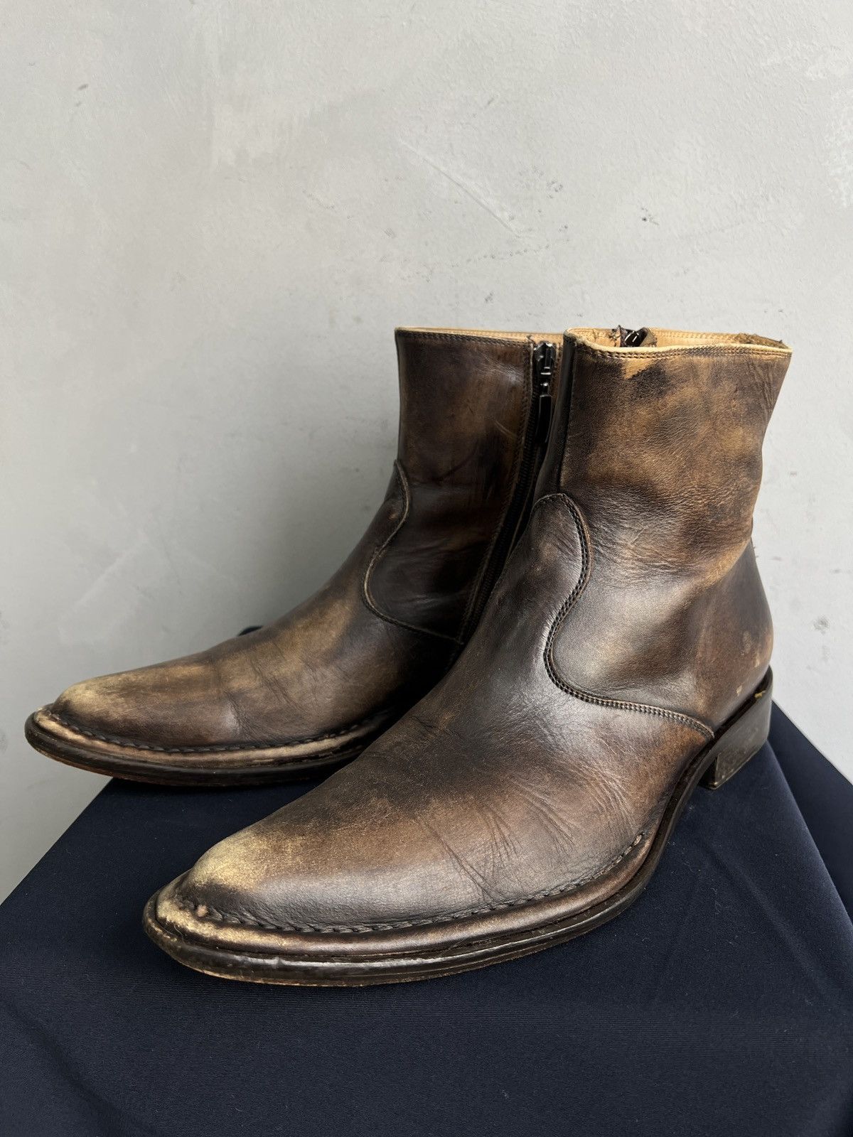 Dirk Bikkembergs Dirk Bikkembergs style leather ankle western moto boots Size US 9 / EU 42 - 5 Thumbnail