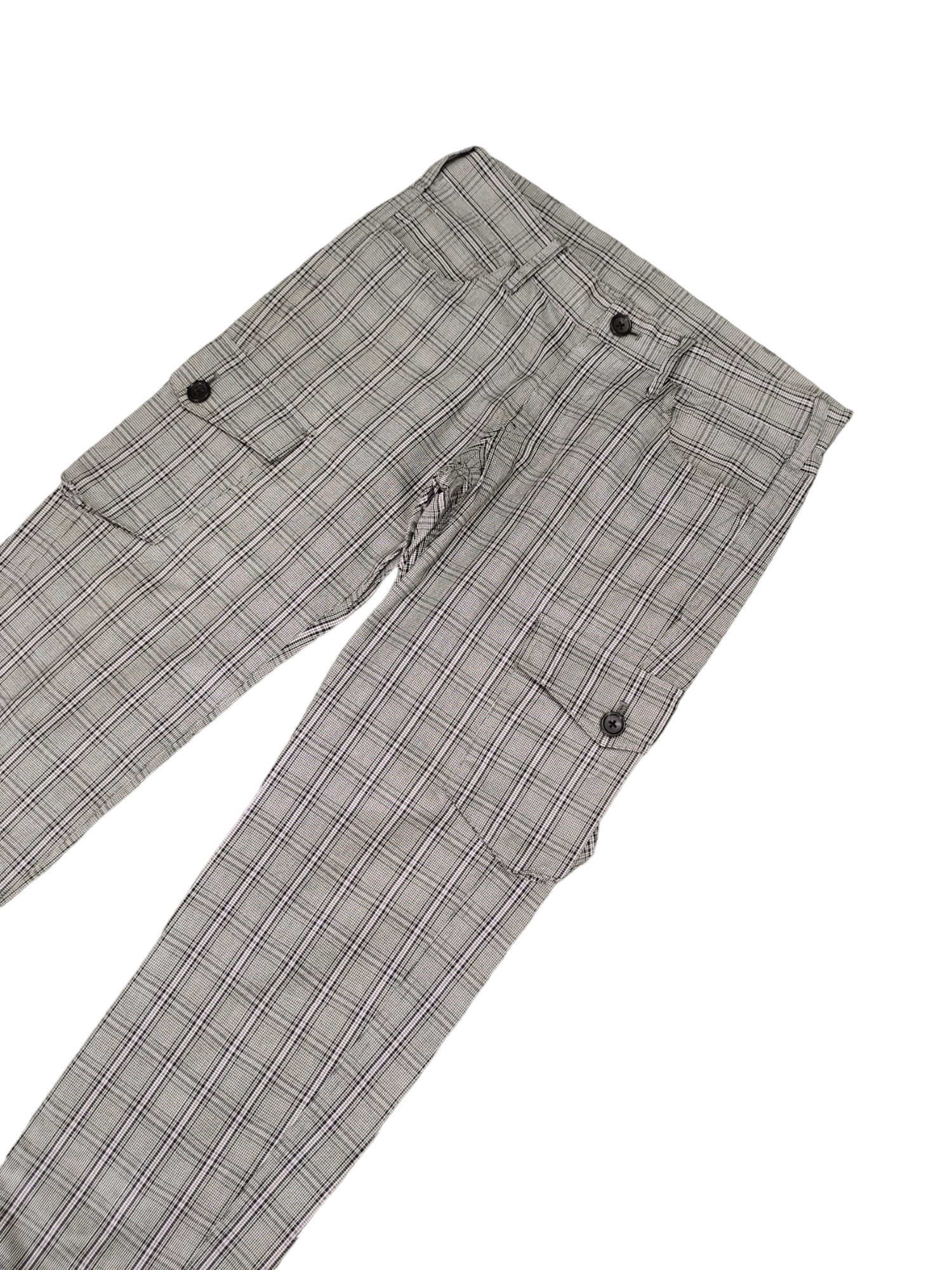 If Six Was Nine Boycott Checkered Plaid Cargo Pants Size US 31 - 2 Thumbnail