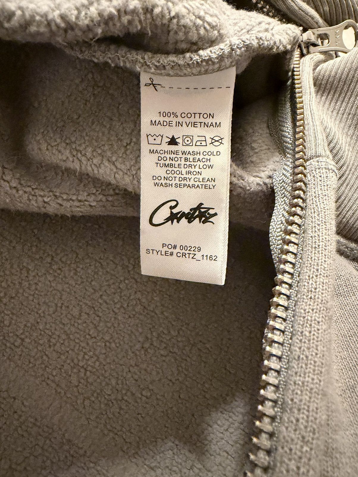Corteiz Corteiz Island Puff Print Zip Hoodie Grey Size US S / EU 44-46 / 1 - 6 Thumbnail