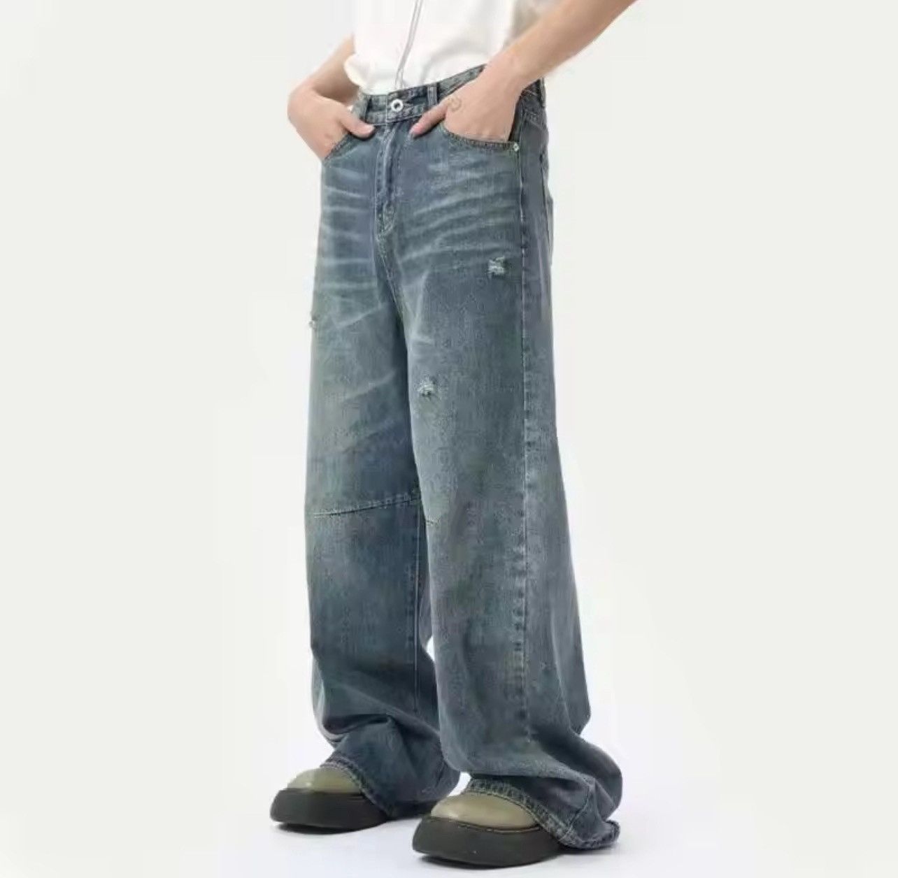 Japanese Brand × Jean American Style Men's Denim Pants Washing Size US 32 / EU 48 - 4 Thumbnail