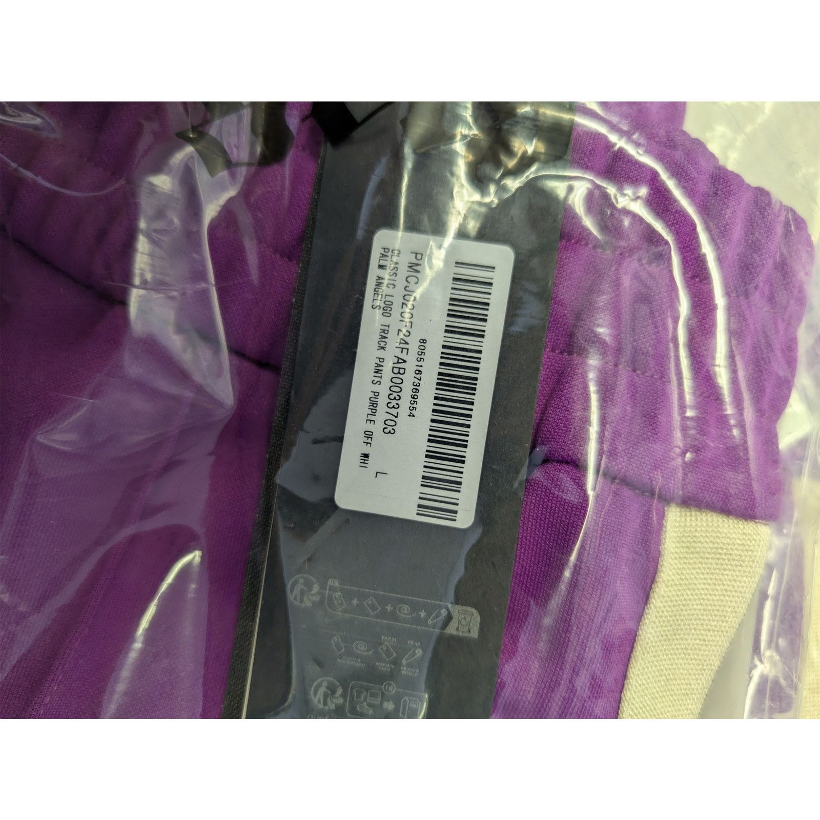 Palm Angels o1rshd1 Q:2 / Classic Logo Track Pants in Purple / Off White Size US 34 / EU 50 - 22 Thumbnail