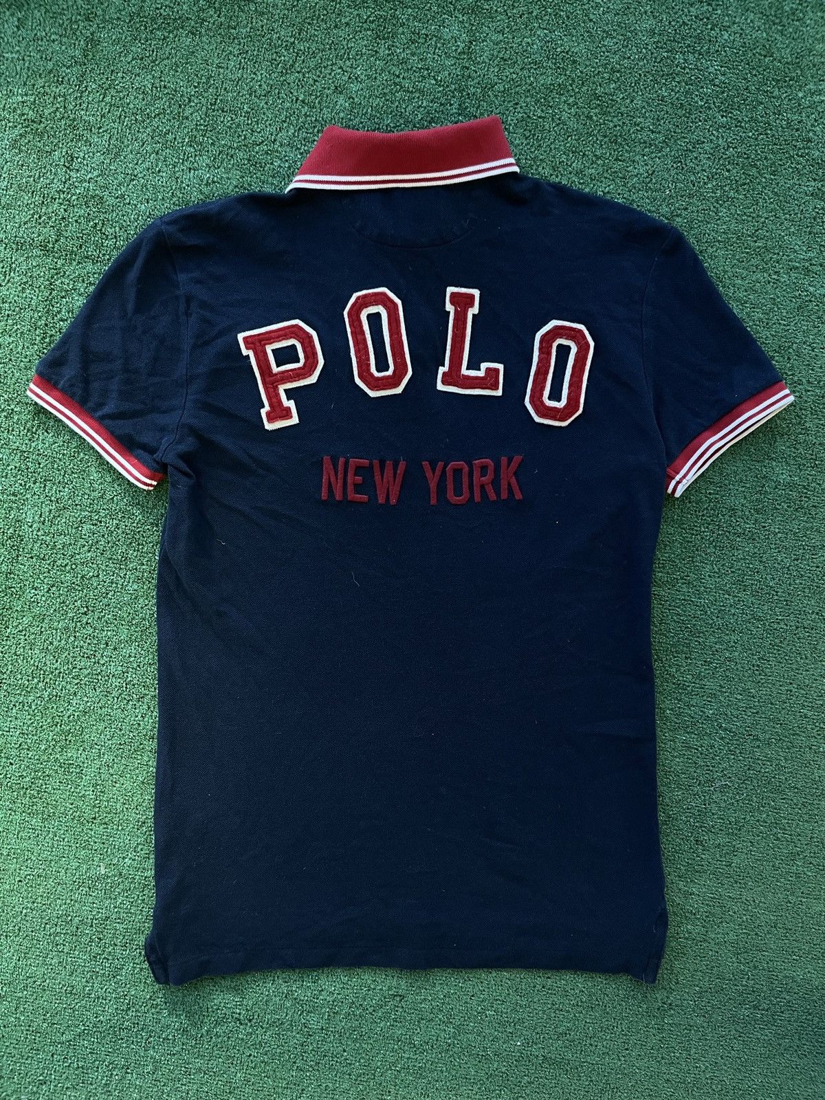 Pre-owned Polo Ralph Lauren X Vintage Polo Ralph Laurent New York Rugby Jersey Polo Japan In Blue
