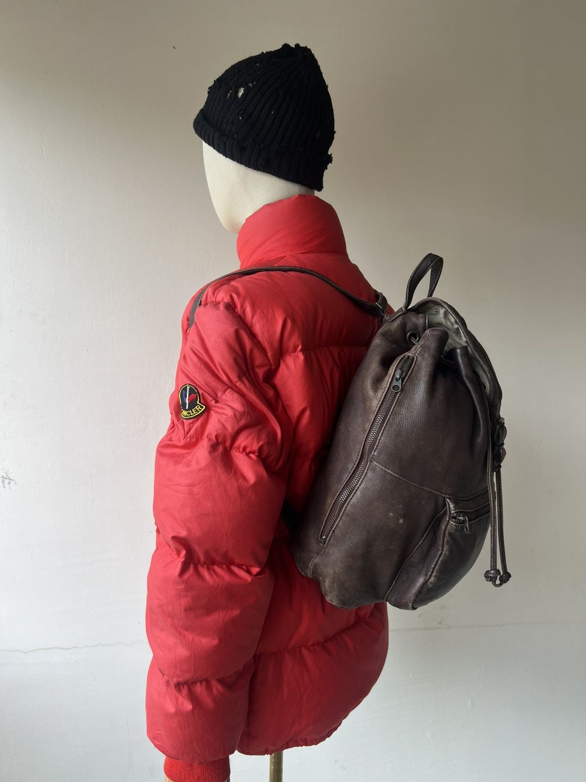 Leather Vintage DEAD HEAT Japan Patina Scratch Leather Backpack Bag Size ONE SIZE - 1 Thumbnail