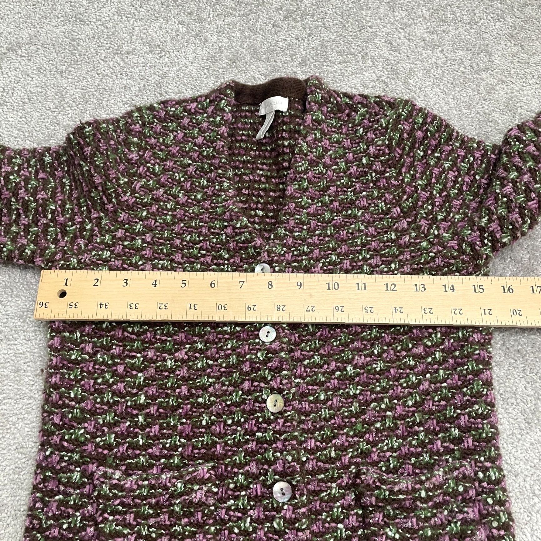 Charter Club Charter Club Cardigan Sweater Womens S Multicolor Knit Button Chunky Knit All Seasons Casual Womens Size S / US 4 / IT 40 - 6 Thumbnail