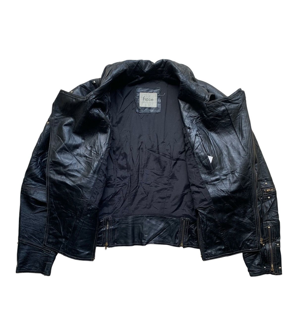 Yoshiyuki Konishi Vintage ficce multi zipper studded sheepskin leather jacket Size US L / EU 52-54 / 3 - 3 Thumbnail
