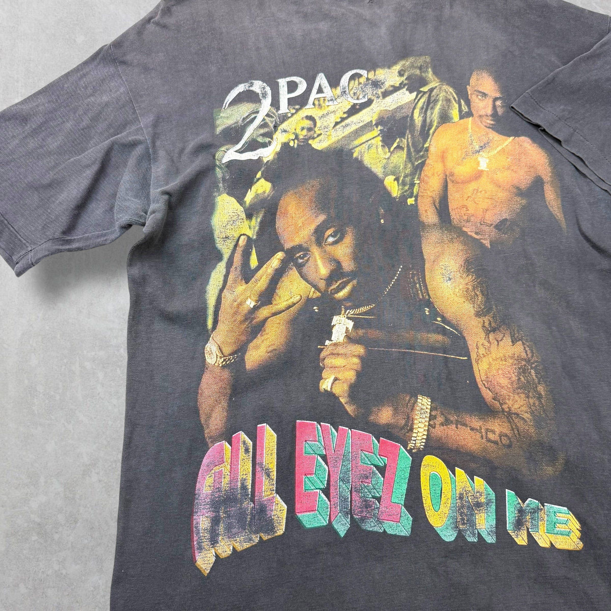 Vintage Vintage 90s Tupac All Eyez On Me Rap Tee XL Size US XL / EU 56 / 4 - 4 Thumbnail