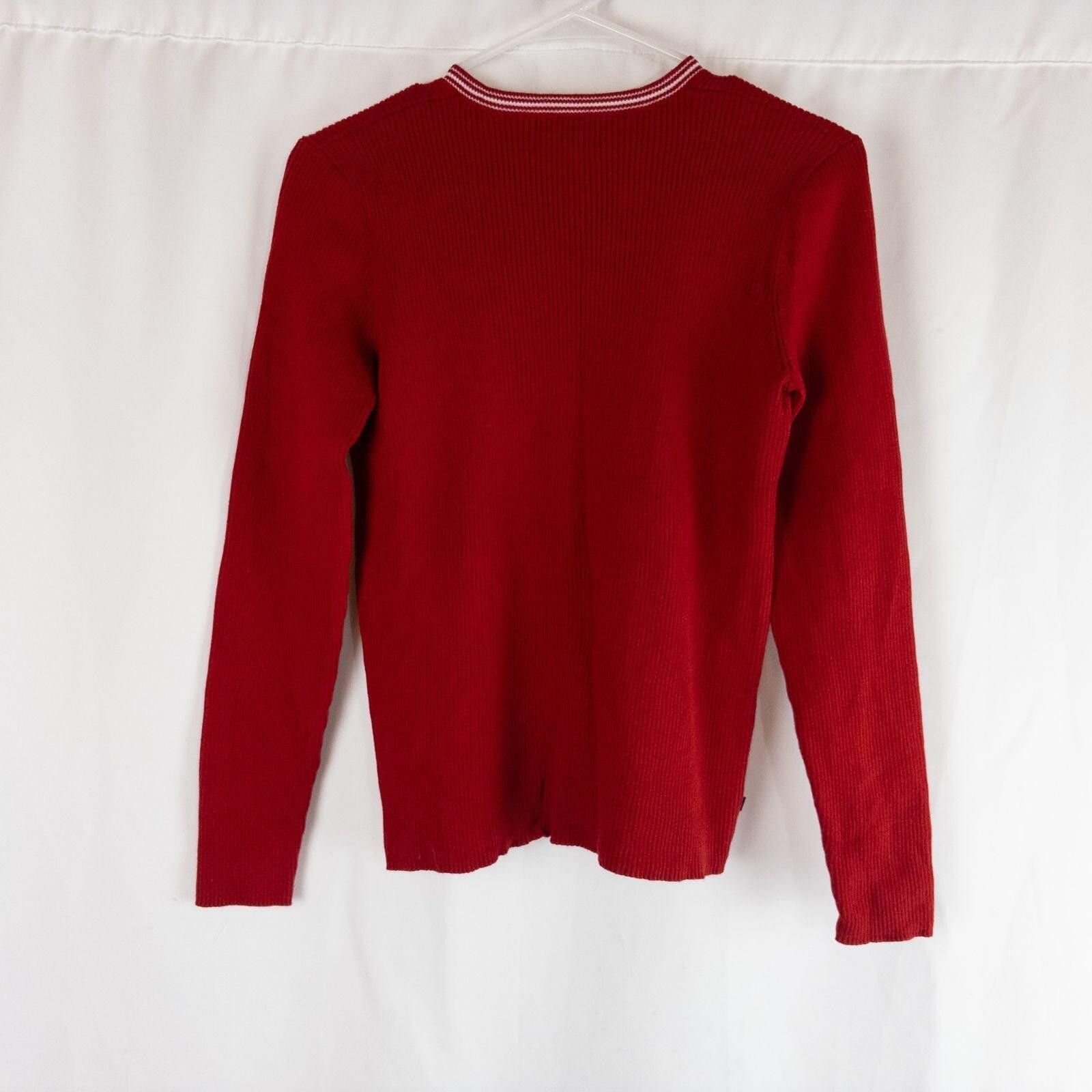 Lauren Ralph Lauren Lauren Ralph Lauren Vintage Red Solid Sweater Womens Medium Size M / US 6-8 / IT 42-44 - 4 Thumbnail