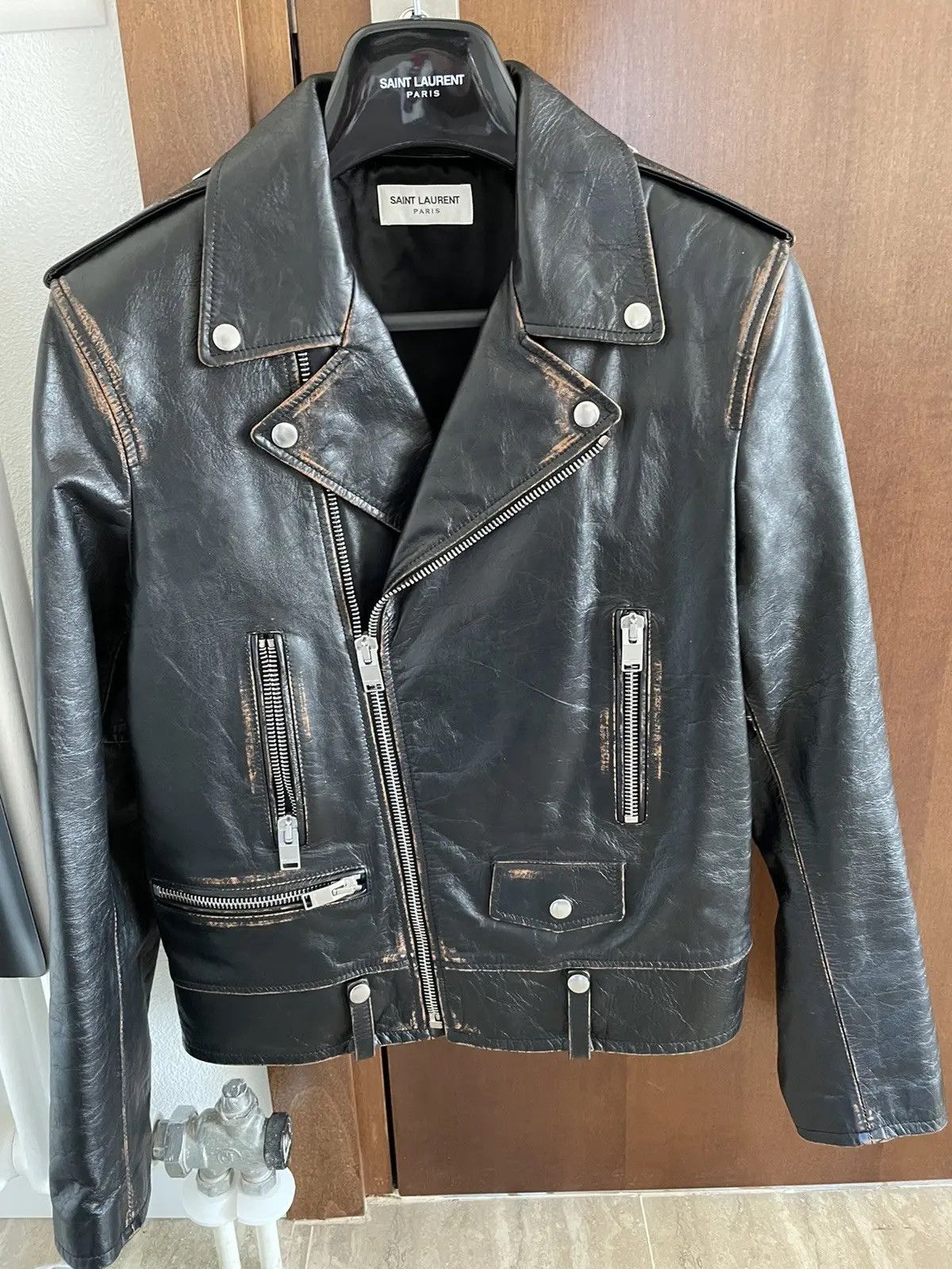 Saint Laurent Paris SLP Martini Cat Leather Jacket Size US M / EU 48-50 / 2 - 1 Thumbnail
