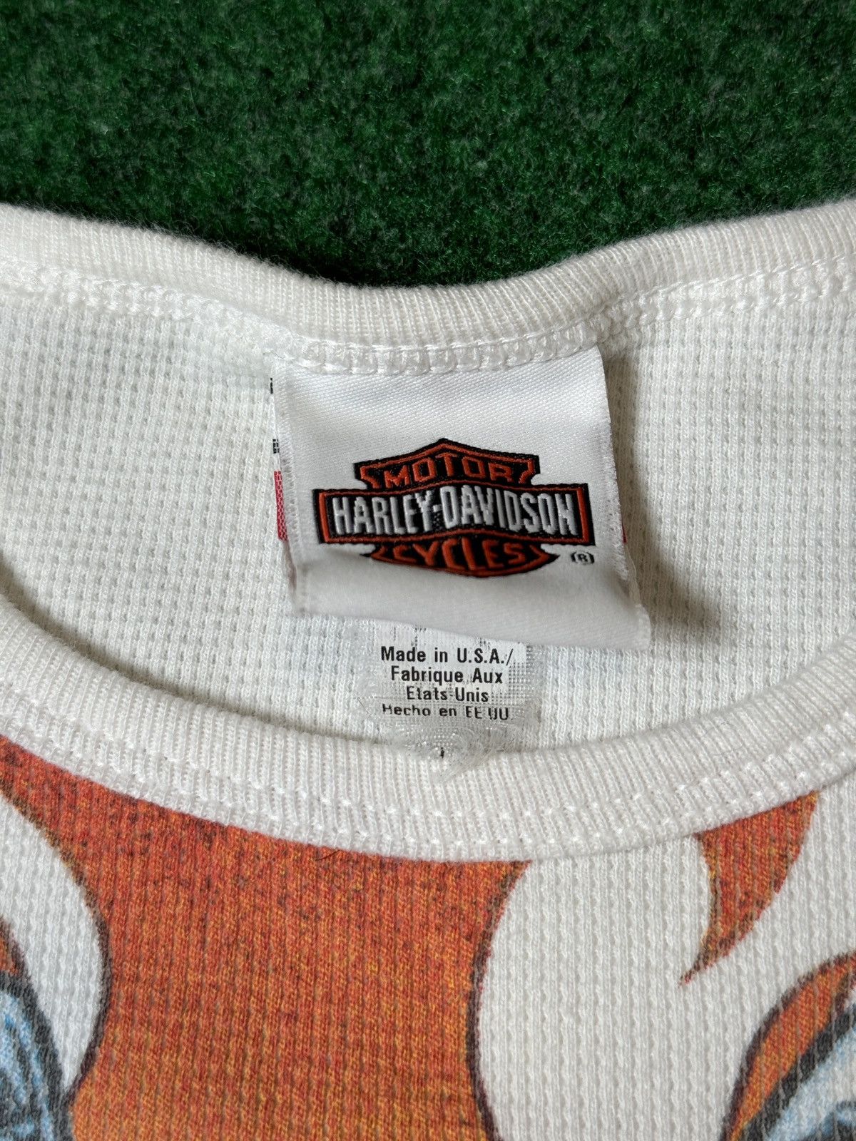 Harley Davidson Y2K Harley Davidson Thermal Flame Biker Grunge Long Sleeve Size M / US 6-8 / IT 42-44 - 2 Thumbnail