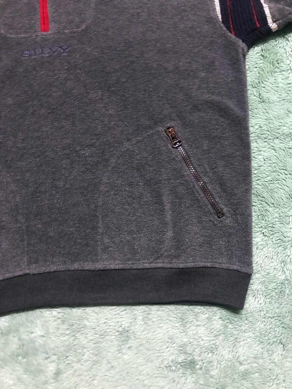 Other VINTAGE WALKING SILVY HALF ZIPPER CENTER FLEECE JACKET Size US L / EU 52-54 / 3 - 8 Thumbnail