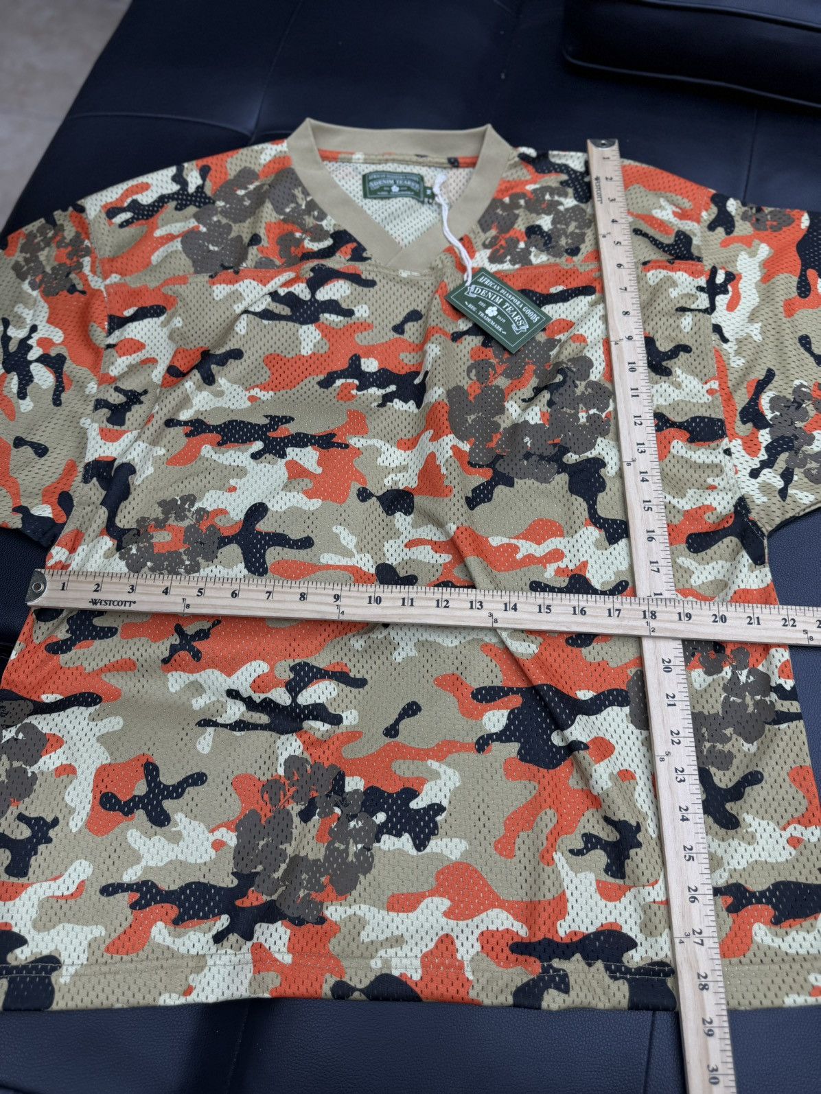 DENIM TEARS Denim Tears Tan Orange Camo Cotton Wreath Jersey (M) (NEW) Size US M / EU 48-50 / 2 - 5 Thumbnail