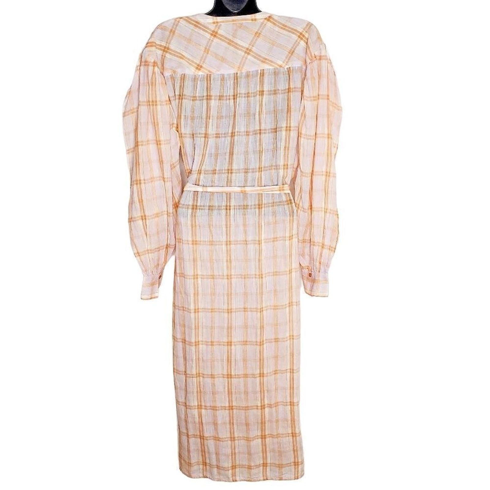 Ulla Johnson Ulla Johnson Fayette Plaid Cotton Shirtdress Pale Lilac 10 Size L / US 10 / IT 46 - 4 Thumbnail