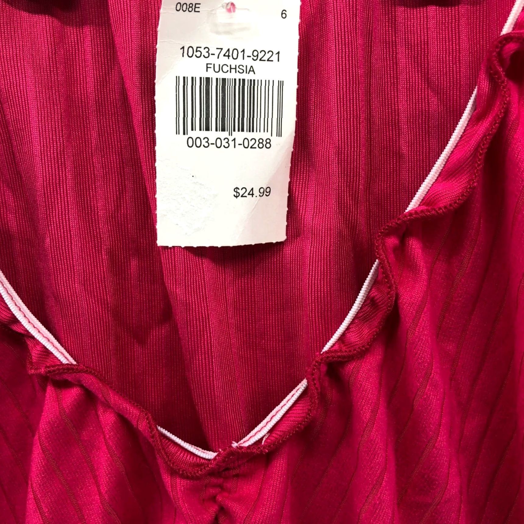Rainbow NWT Rainbow Pink Ribbed Ruffle Drawstring Gathered Front Crop Top V-neck Tee XL Size XL / US 12-14 / IT 48-50 - 7 Thumbnail
