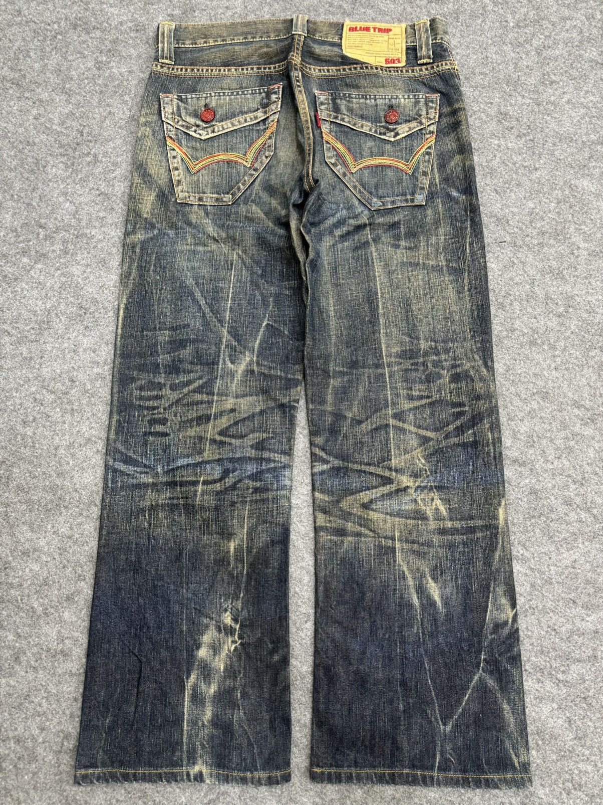 Edwin 💥Insane Raw Fades💥Edwin 503 Wide Japan Style Denim F478 Size US 33 - 13 Thumbnail