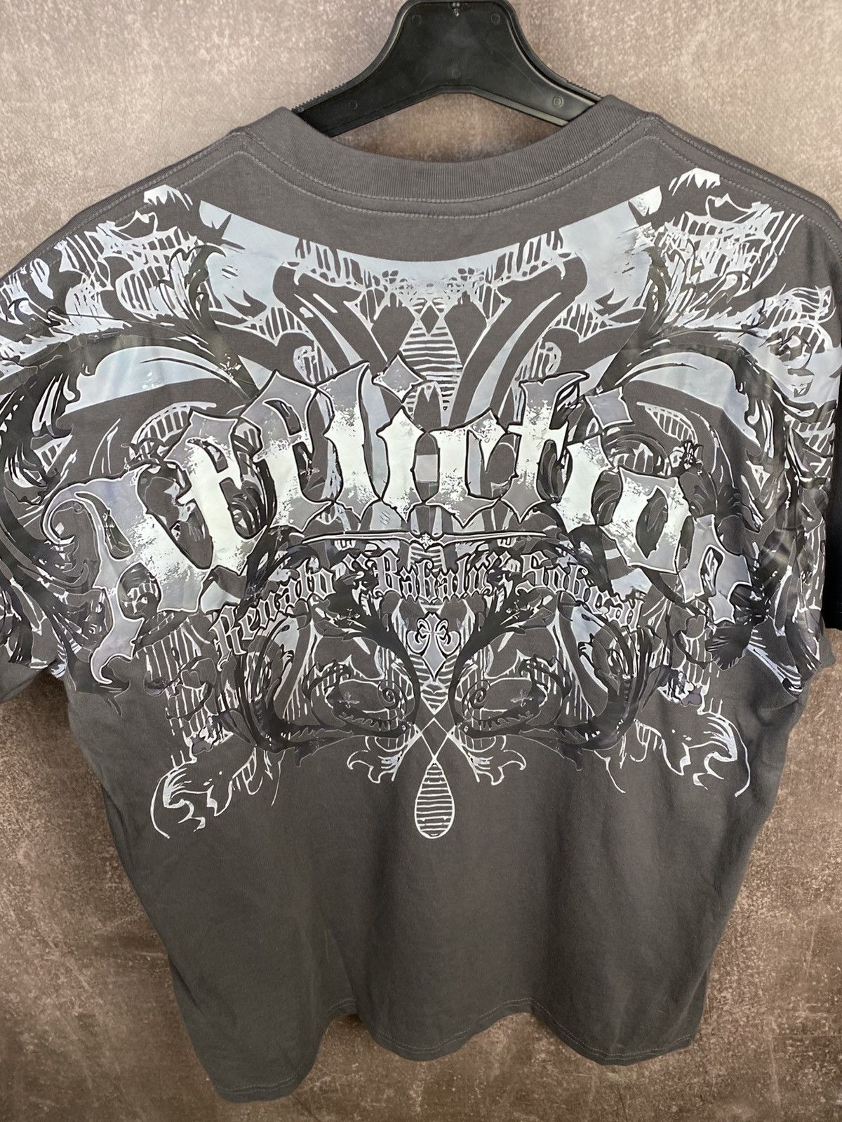 Affliction Vintage Y2K Affliction Shirt Cyber Grunge Emo Skater White Size US L / EU 52-54 / 3 - 4 Thumbnail