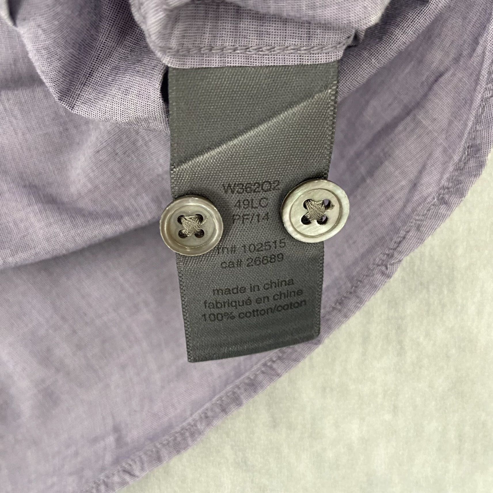 John Varvatos John Varvatos Button-Up Shirt Adult Small Purple Long Sleeve Cotton Mens S Size US S / EU 44-46 / 1 - 6 Thumbnail
