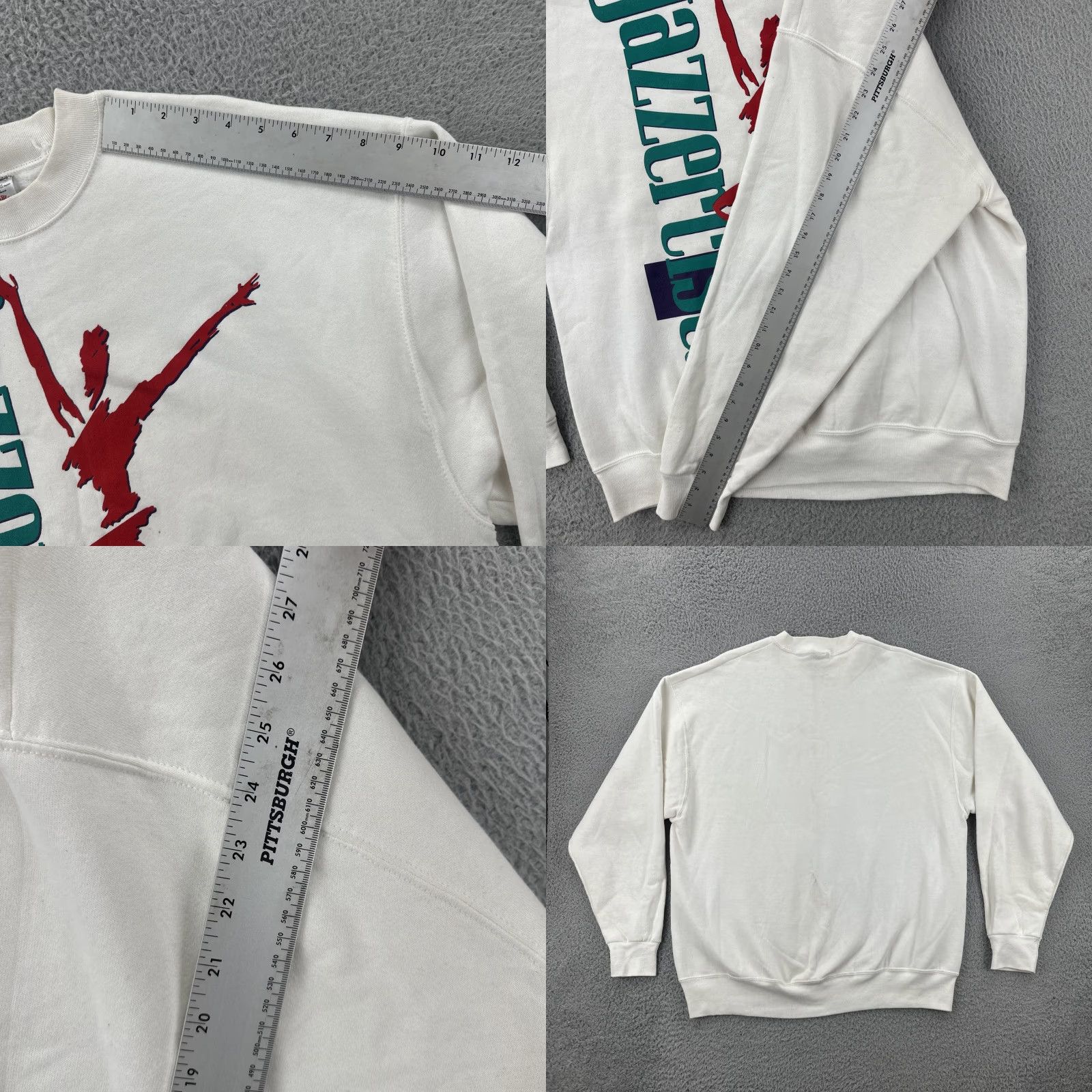 Fruit Of The Loom VINTAGE Fruit of the Loom Sweatshirt Mens XL White Crew Neck 90s USA Made Graphic Print Pullover Size US XL / EU 56 / 4 - 9 Thumbnail