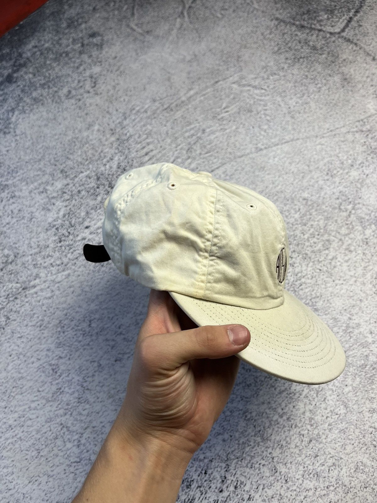 Adsum Vintage Adsum White Cotton Lux Cap Size ONE SIZE - 7 Thumbnail