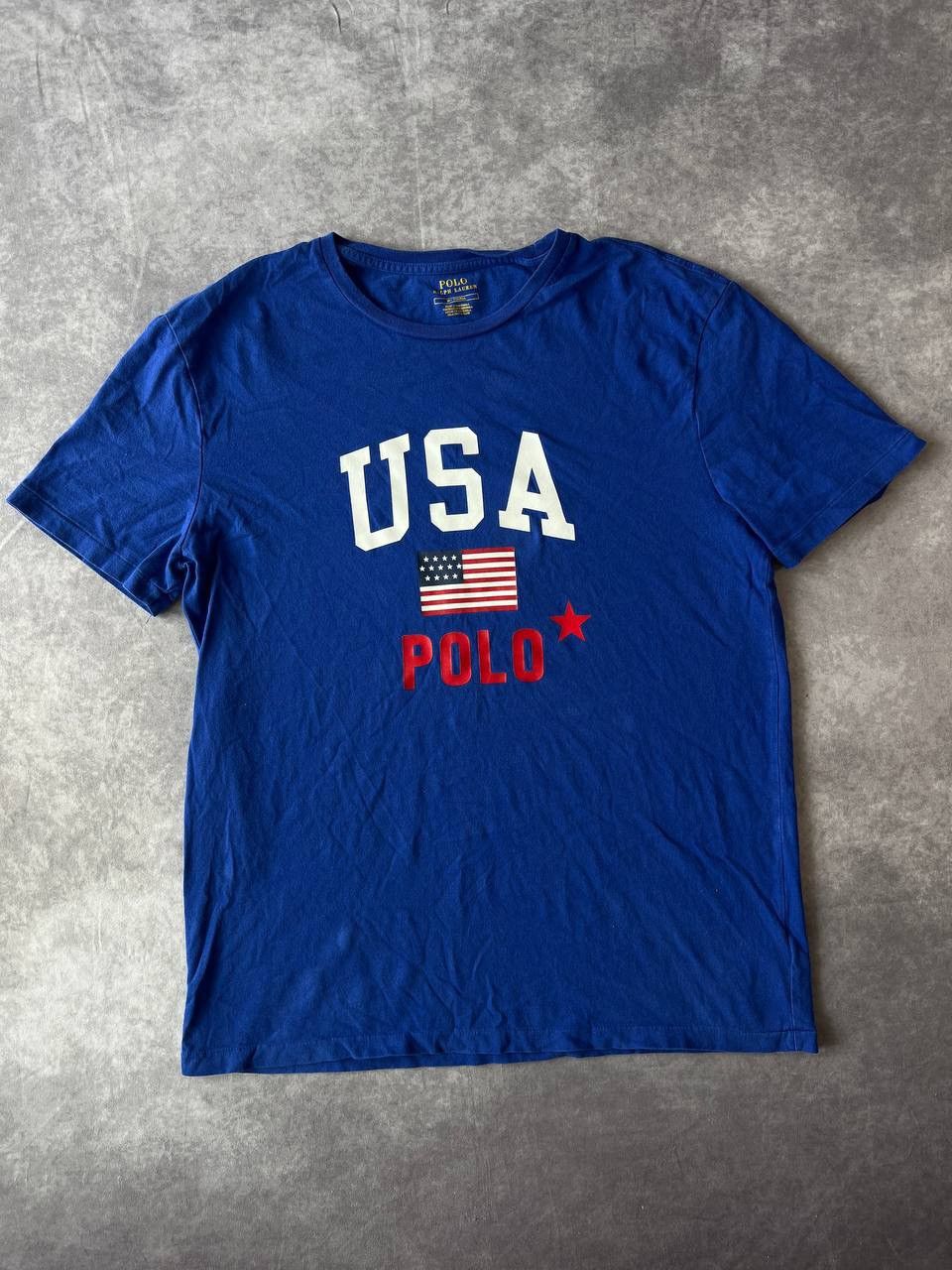 Polo Ralph Lauren Polo Ralph Lauren Blue USA Flag T-Shirt Size M Size US M / EU 48-50 / 2 - 1 Thumbnail