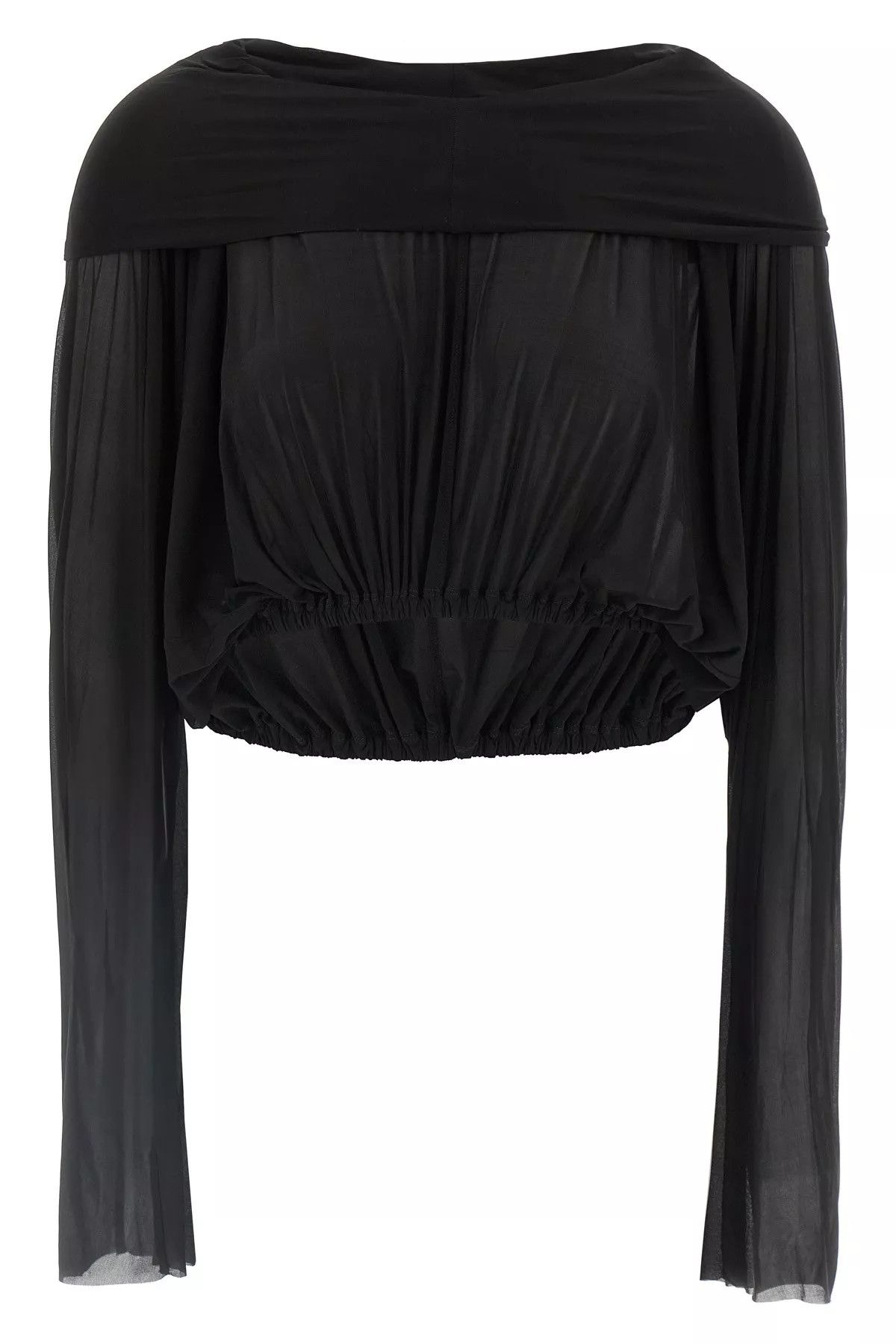 'Crooped Hooded Tunic' sweater