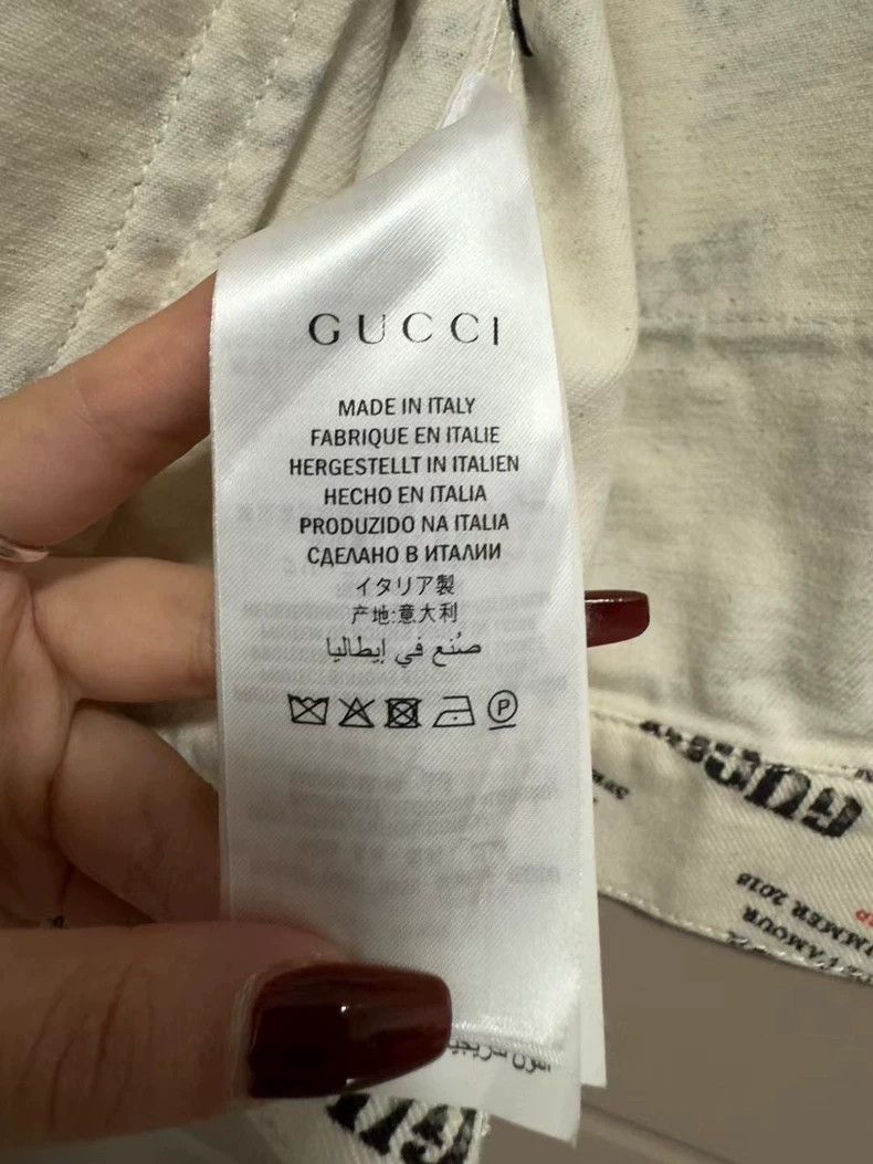 Gucci Gucci Full logo bullet screen denim jacket 2501-Nextarrow Size US S / EU 44-46 / 1 - 4 Thumbnail