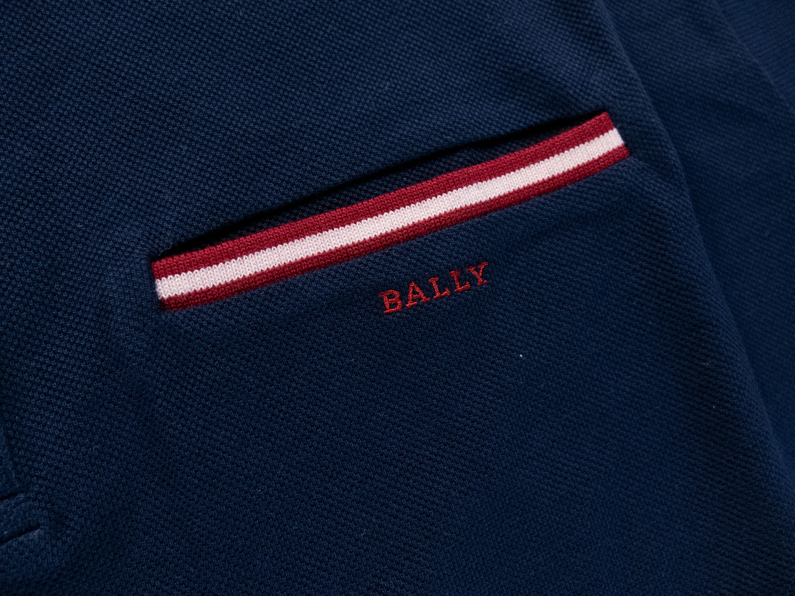 Bally BALLY navy blue embroidered chest logo polo shirt Large Size US L / EU 52-54 / 3 - 6 Thumbnail