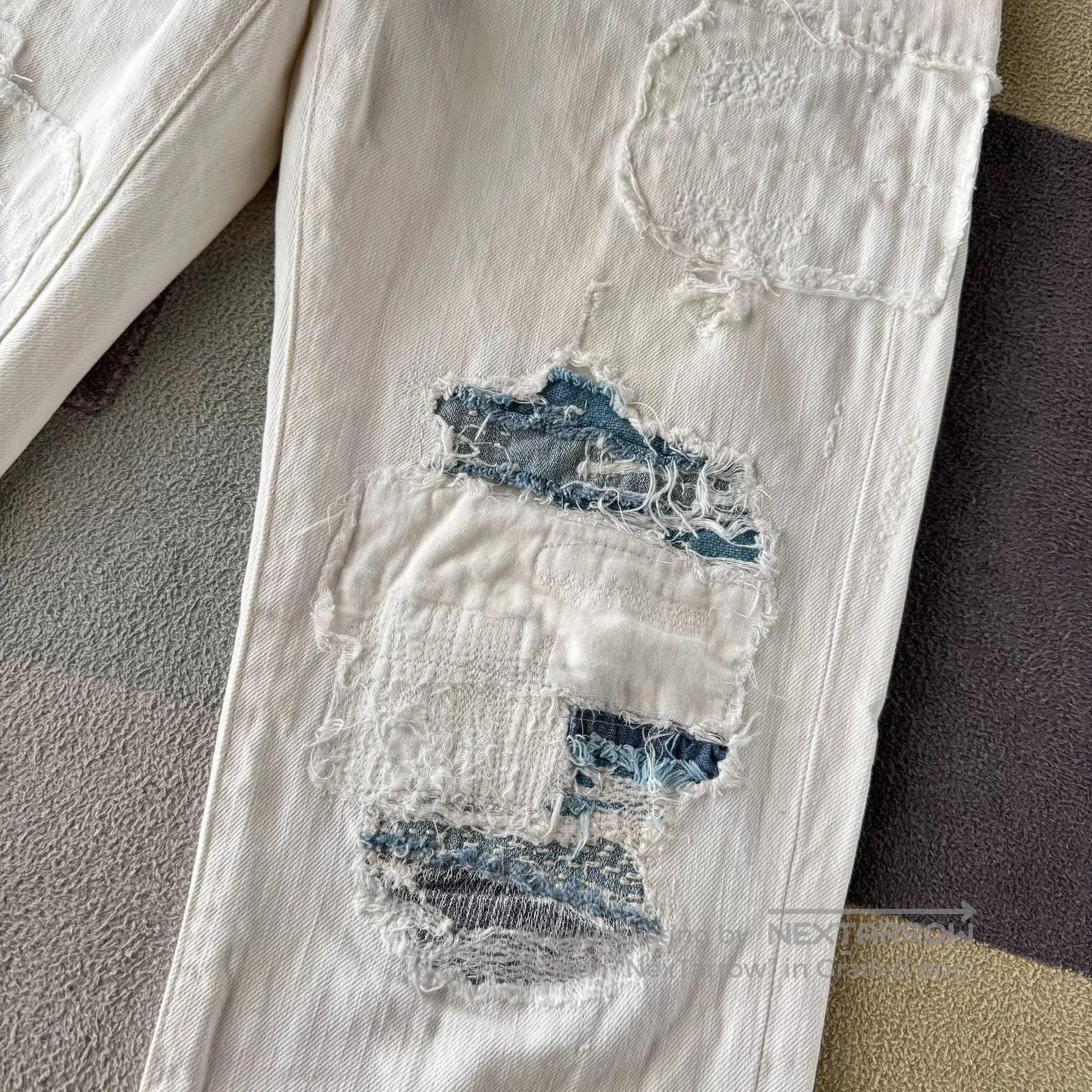 Polo Ralph Lauren Ralph Lauren Polo White Distressed Jeans. Size US 29 - 4 Thumbnail