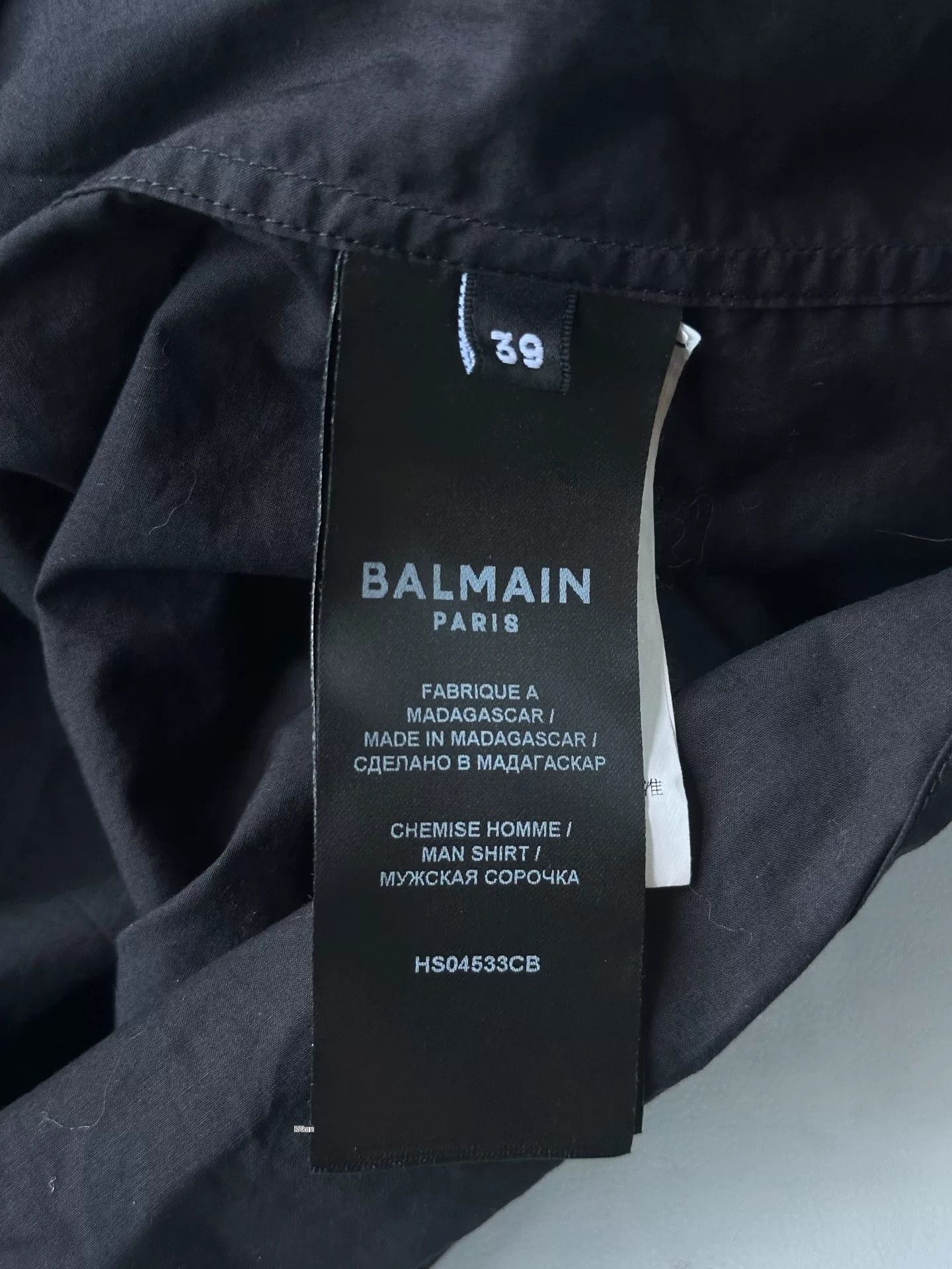 Balmain BALMAIN Solid Single-Breasted Pocket Shirt Size US M / EU 48-50 / 2 - 1 Thumbnail