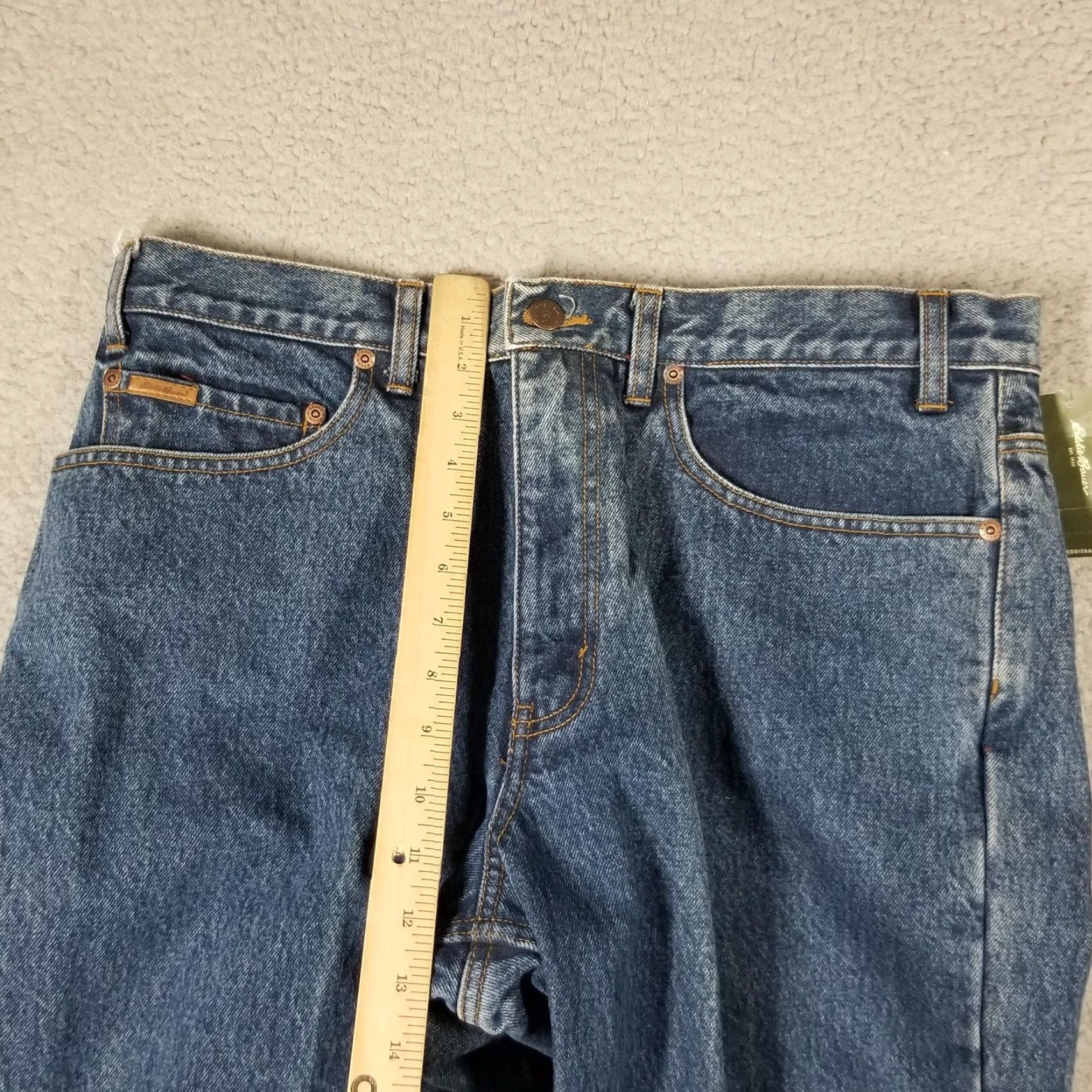 Eddie Bauer EDDIE BAUER Jeans Relaxed Fit Flannel Lined Denim 36x32 Blue Stonewashed Grunge Mens Size US 36 / EU 52 - 6 Thumbnail