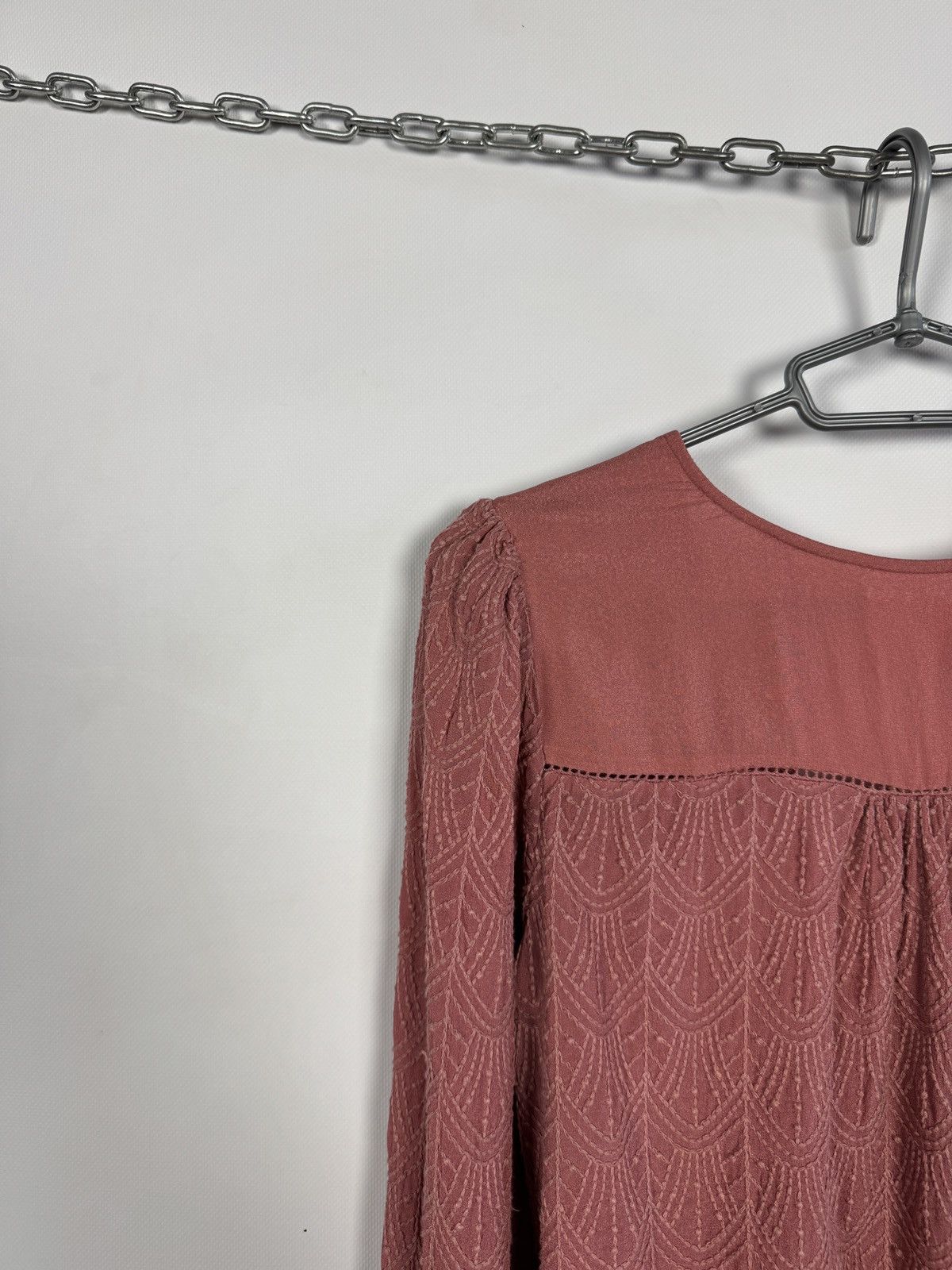 Sezane Sezane Paris Viscose Blouse Textured Long Sleeve Top Sz S/M Size S / US 4 / IT 40 - 12 Thumbnail