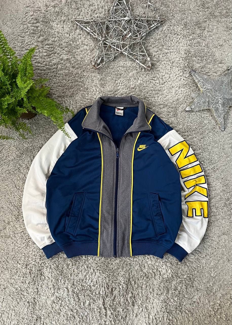 Nike × Vintage 90s Nike Zip-Hoodie Vintage Streetwear Big Logo Swoosh Rare Size US S / EU 44-46 / 1 - 2 Thumbnail